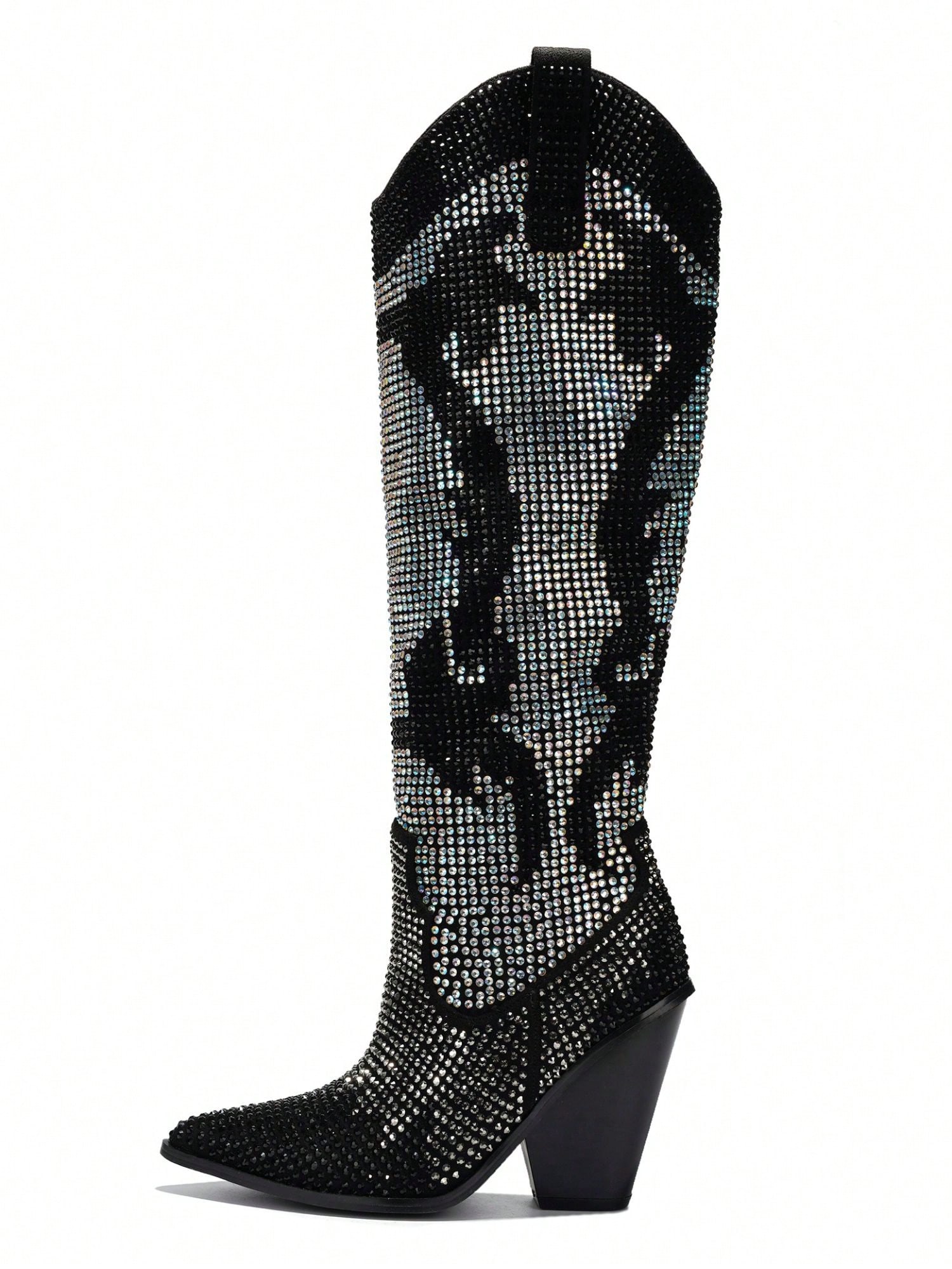 In Silver Women Knee-High Boots