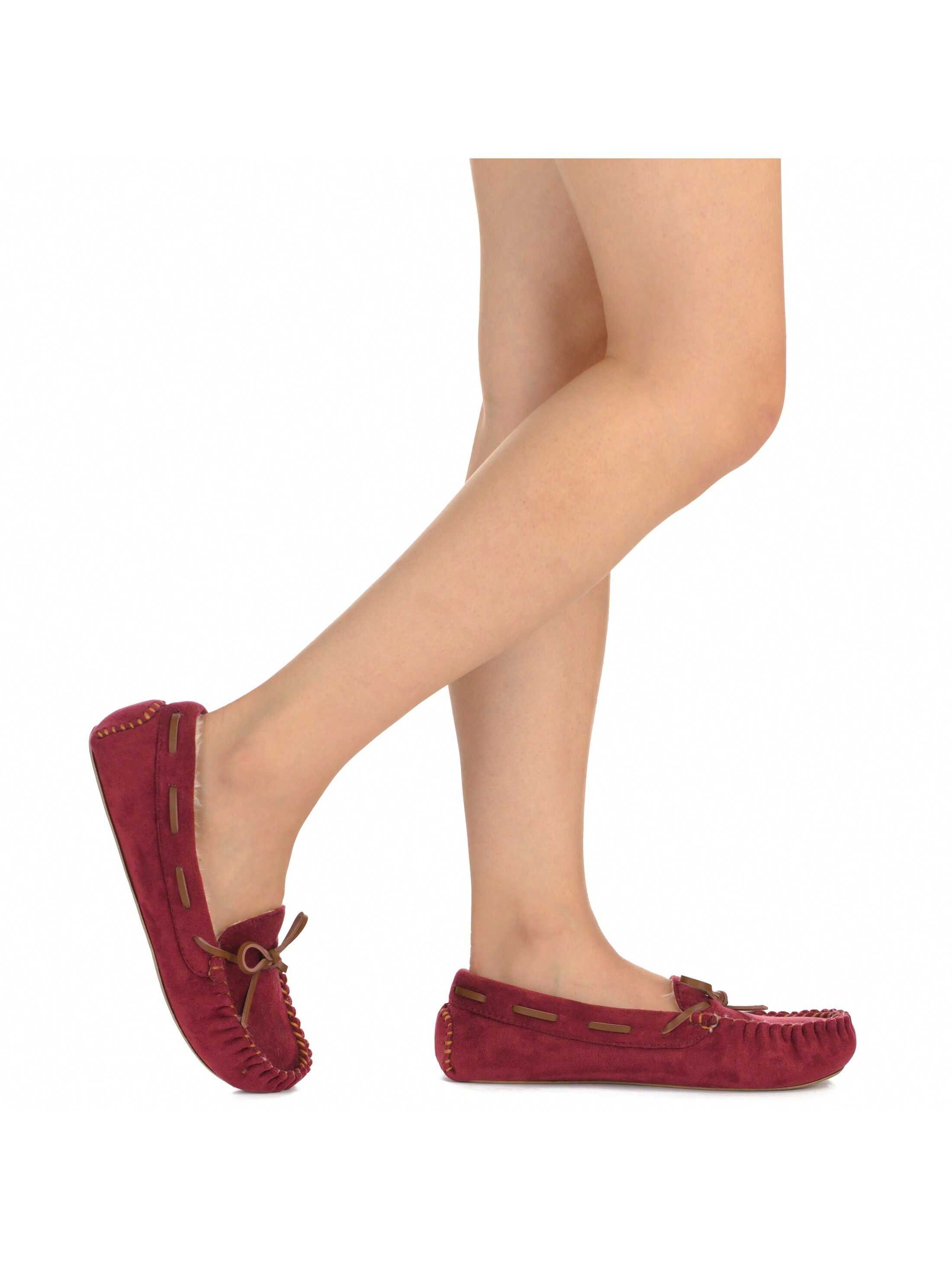 In Burgundy Women Flats