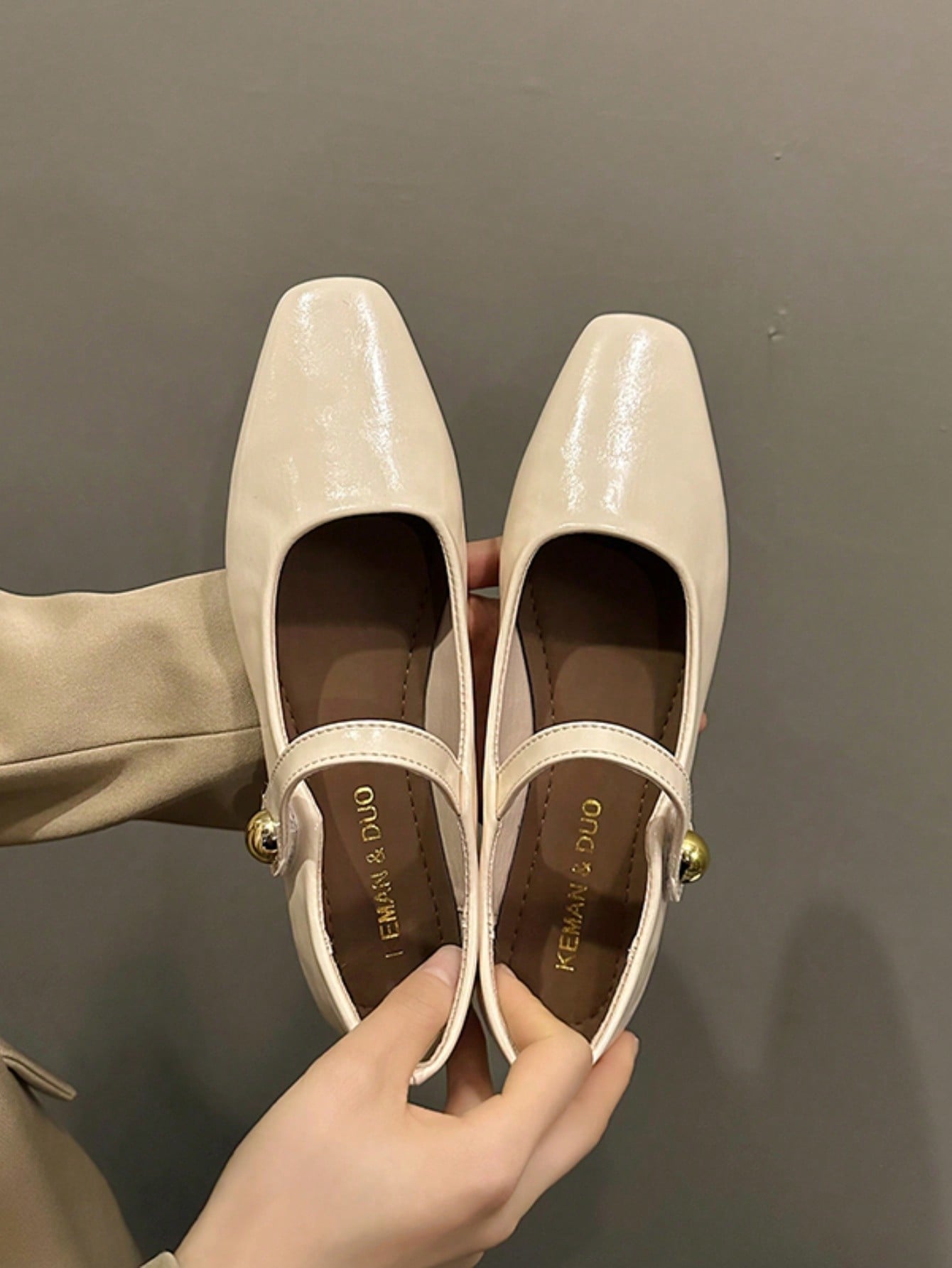 In Beige Women Flats