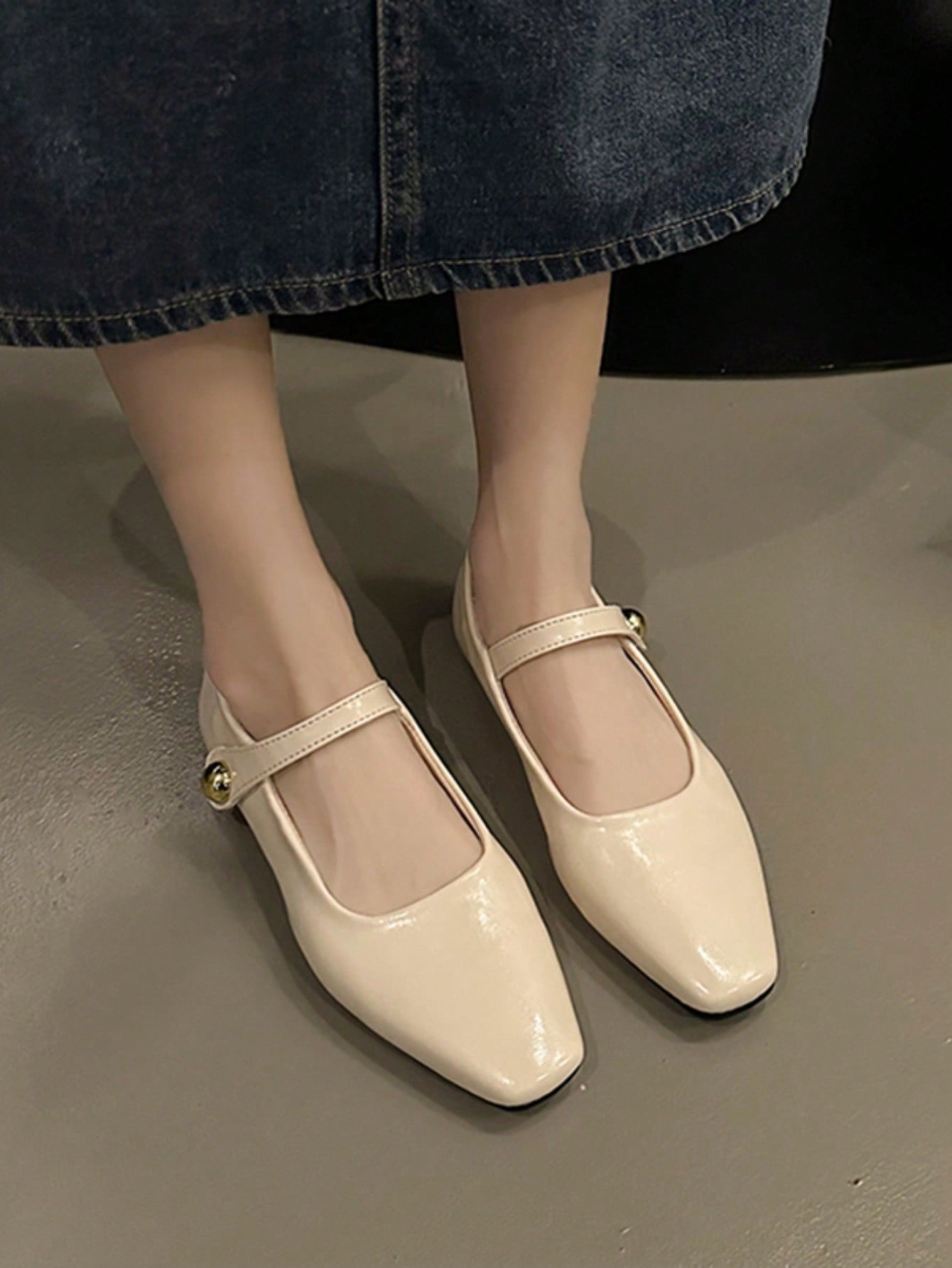 In Beige Women Flats