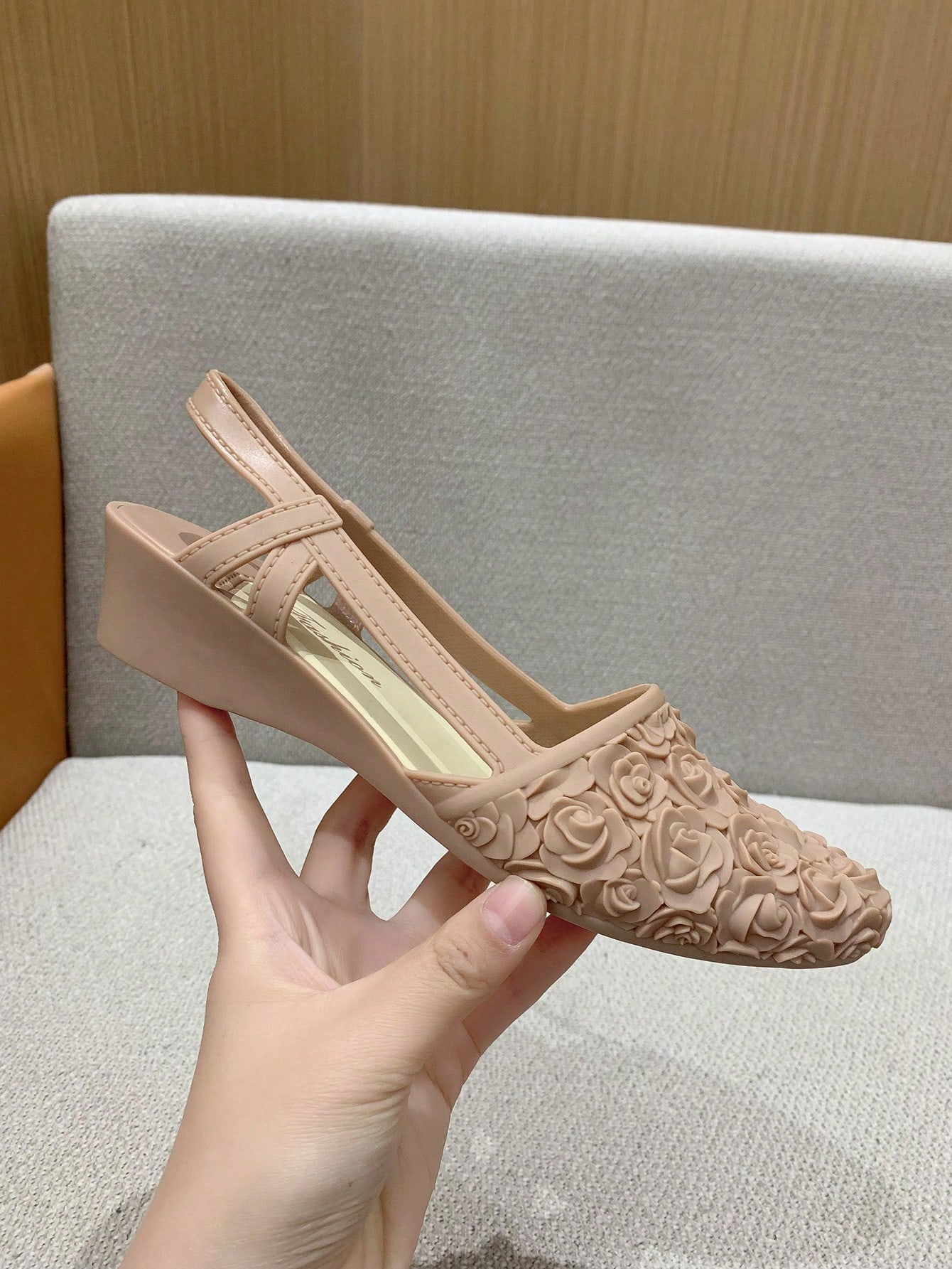 In Apricot Women Wedges & Flatform