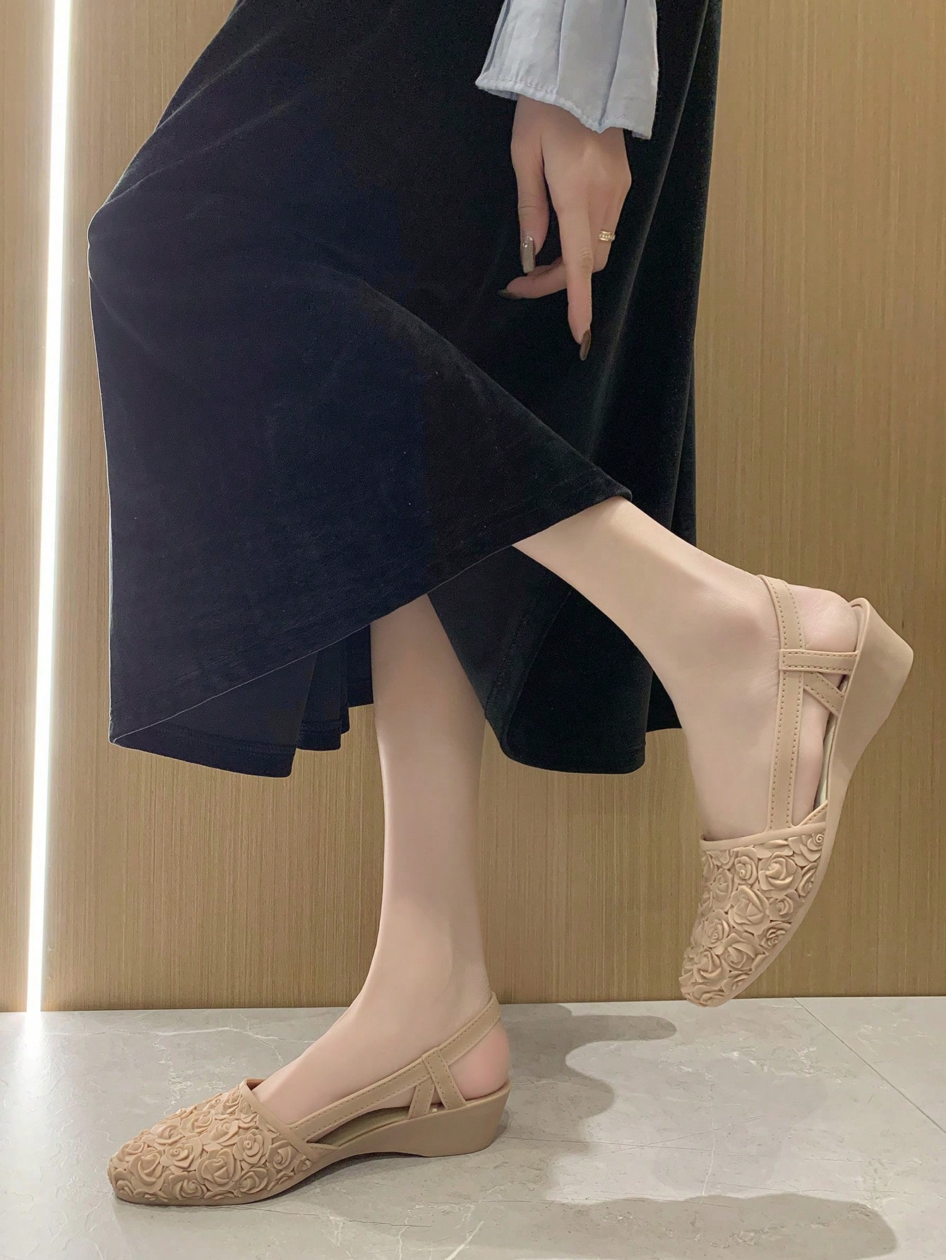 In Apricot Women Wedges & Flatform