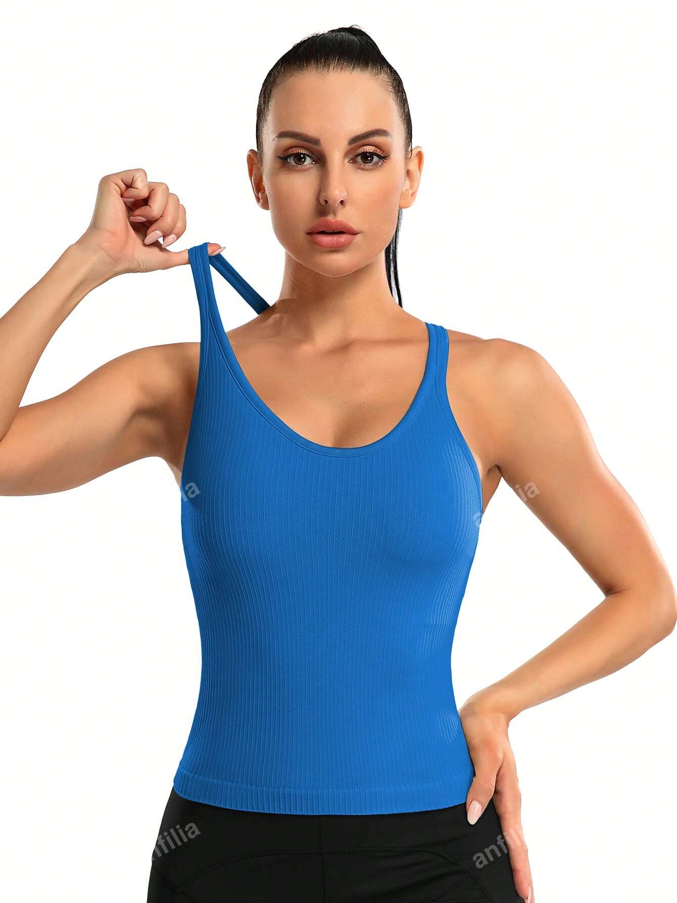 In Blue Women Tank Tops & Camis