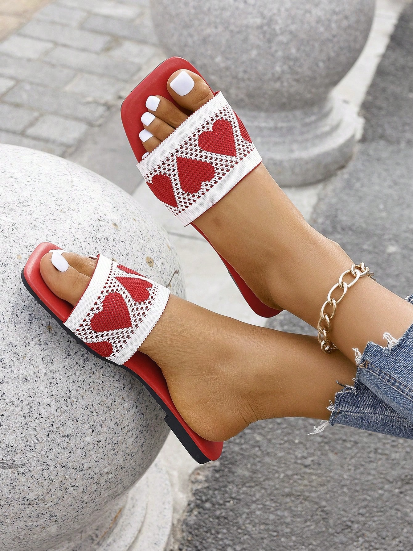 In Red Women Sandals