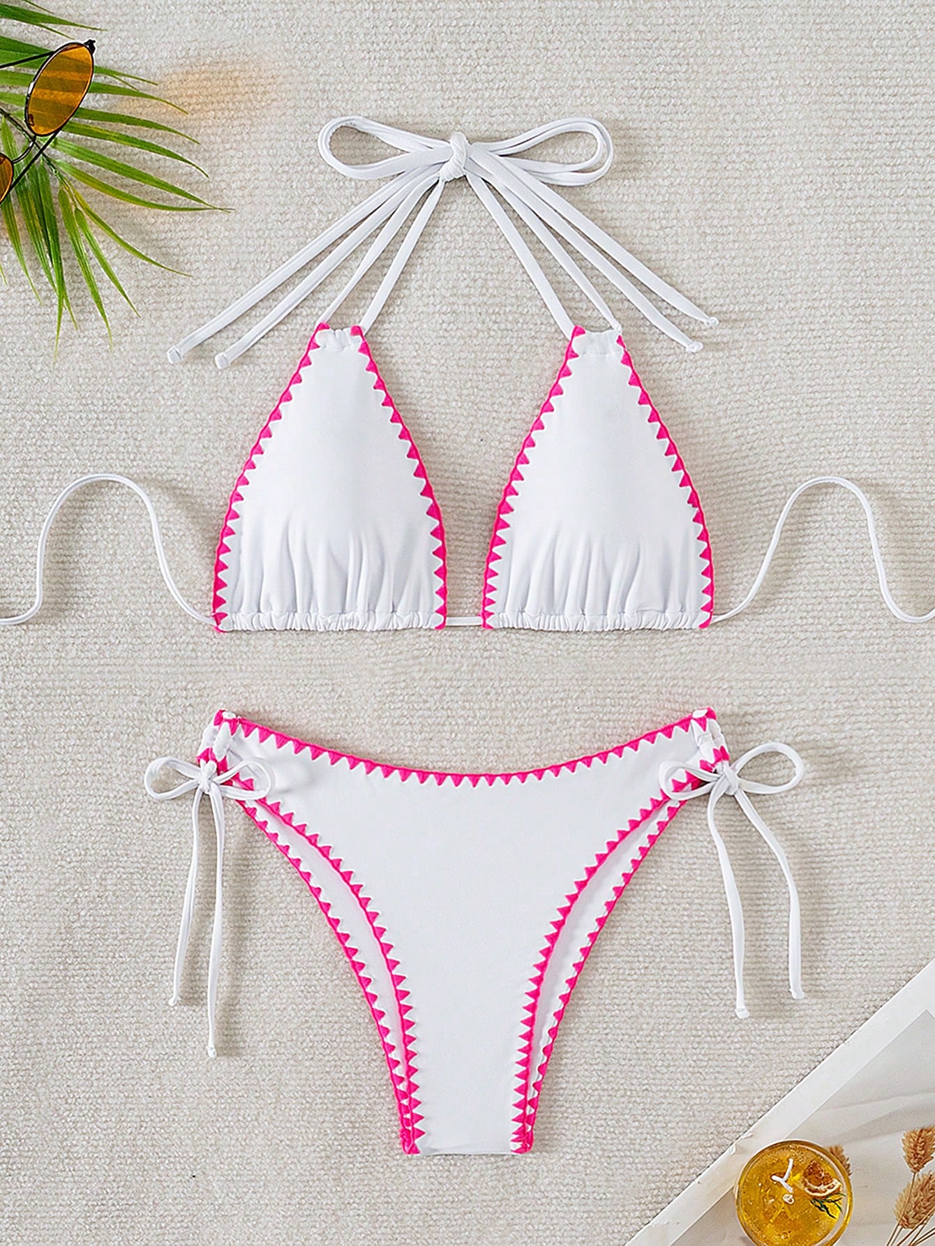 In White Women Bikini Sets