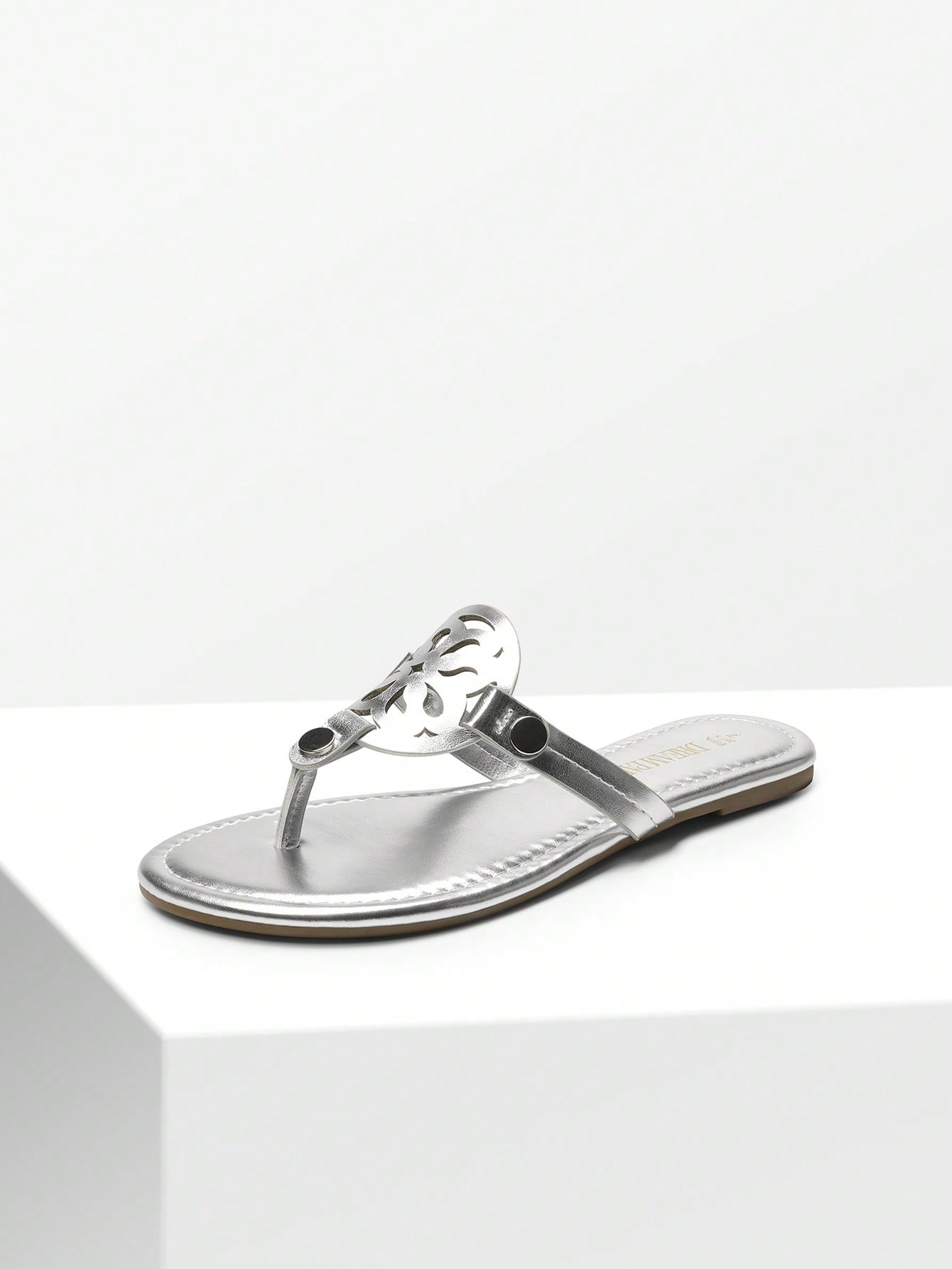 In Silver Women Slippers