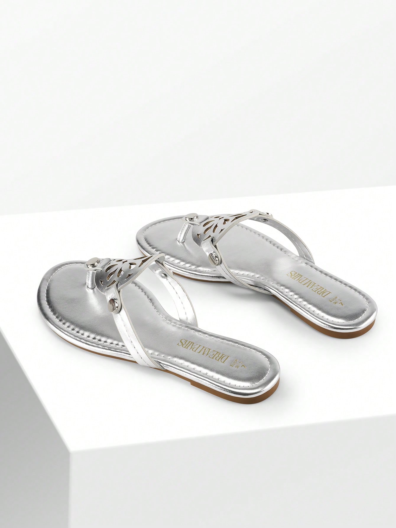 In Silver Women Slippers