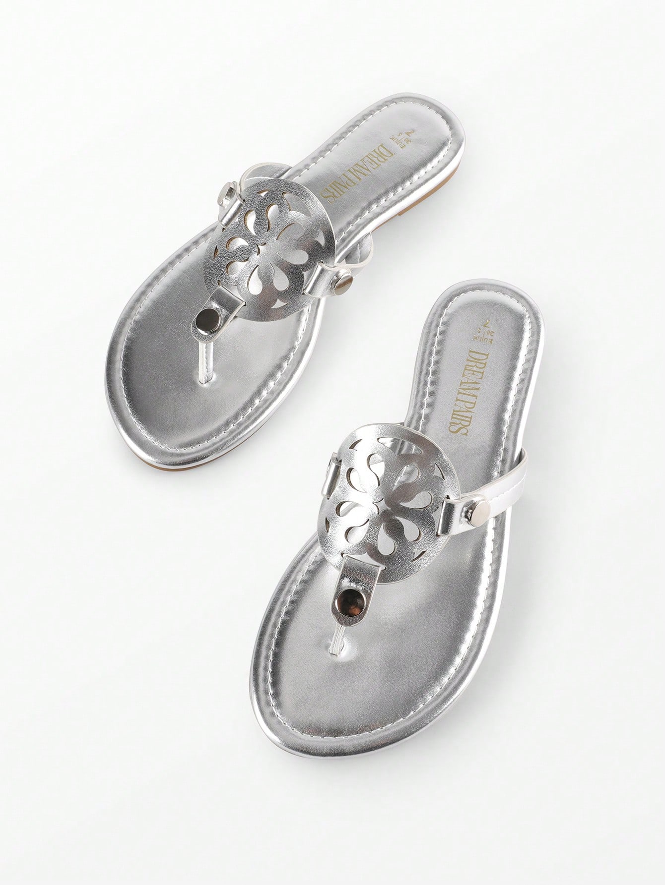 In Silver Women Slippers