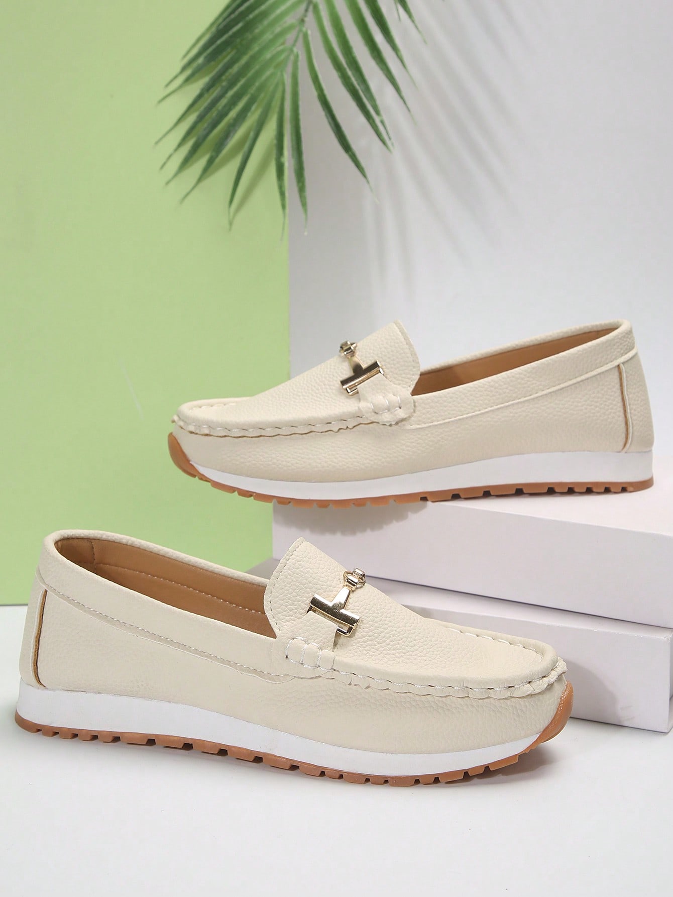 In Beige Women Flats