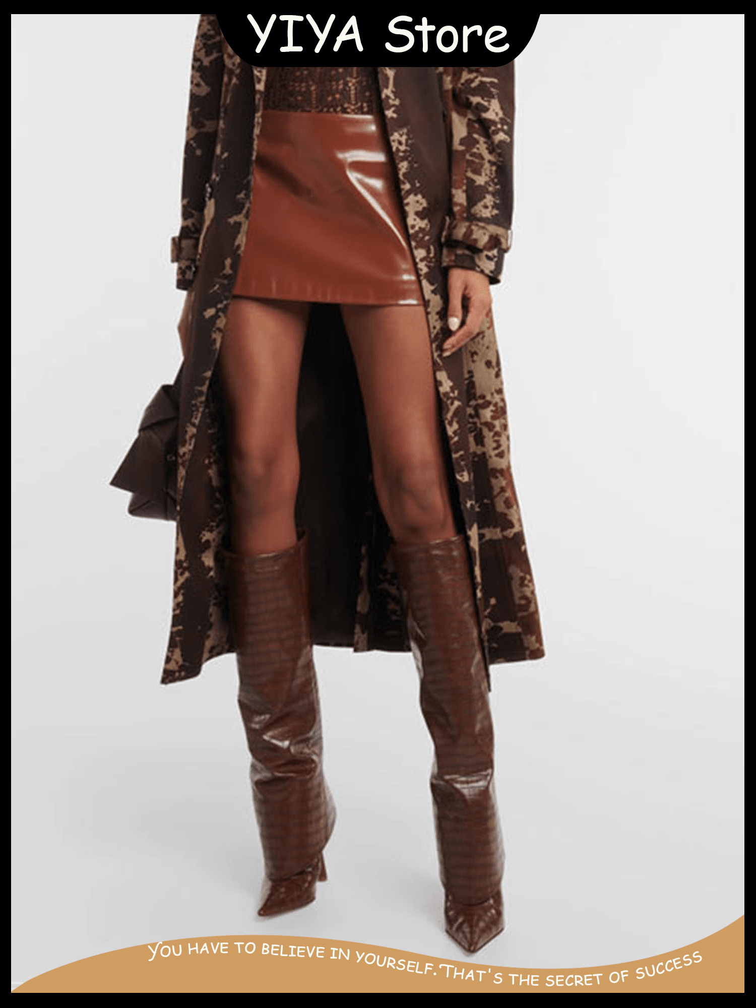 In Brown Women Knee-High Boots