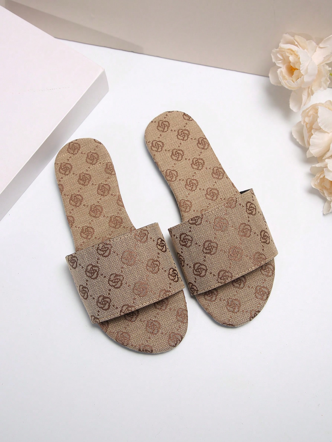 In Khaki Women Slides