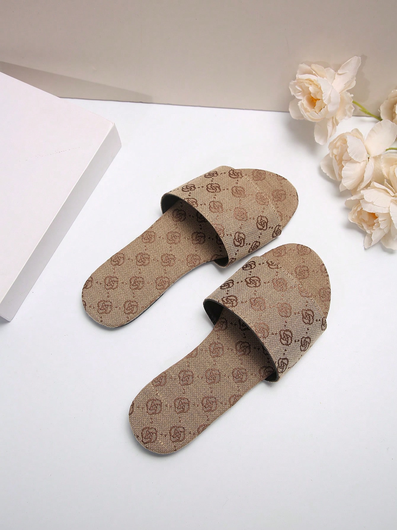 In Khaki Women Slides