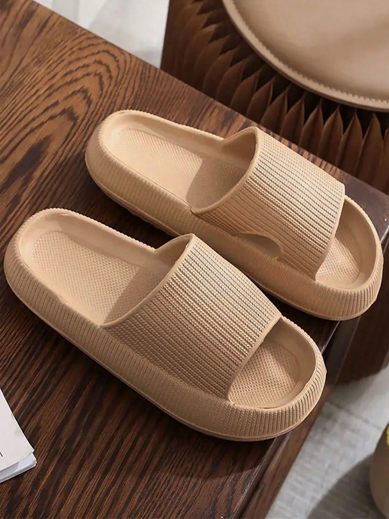 In Khaki Women Slides