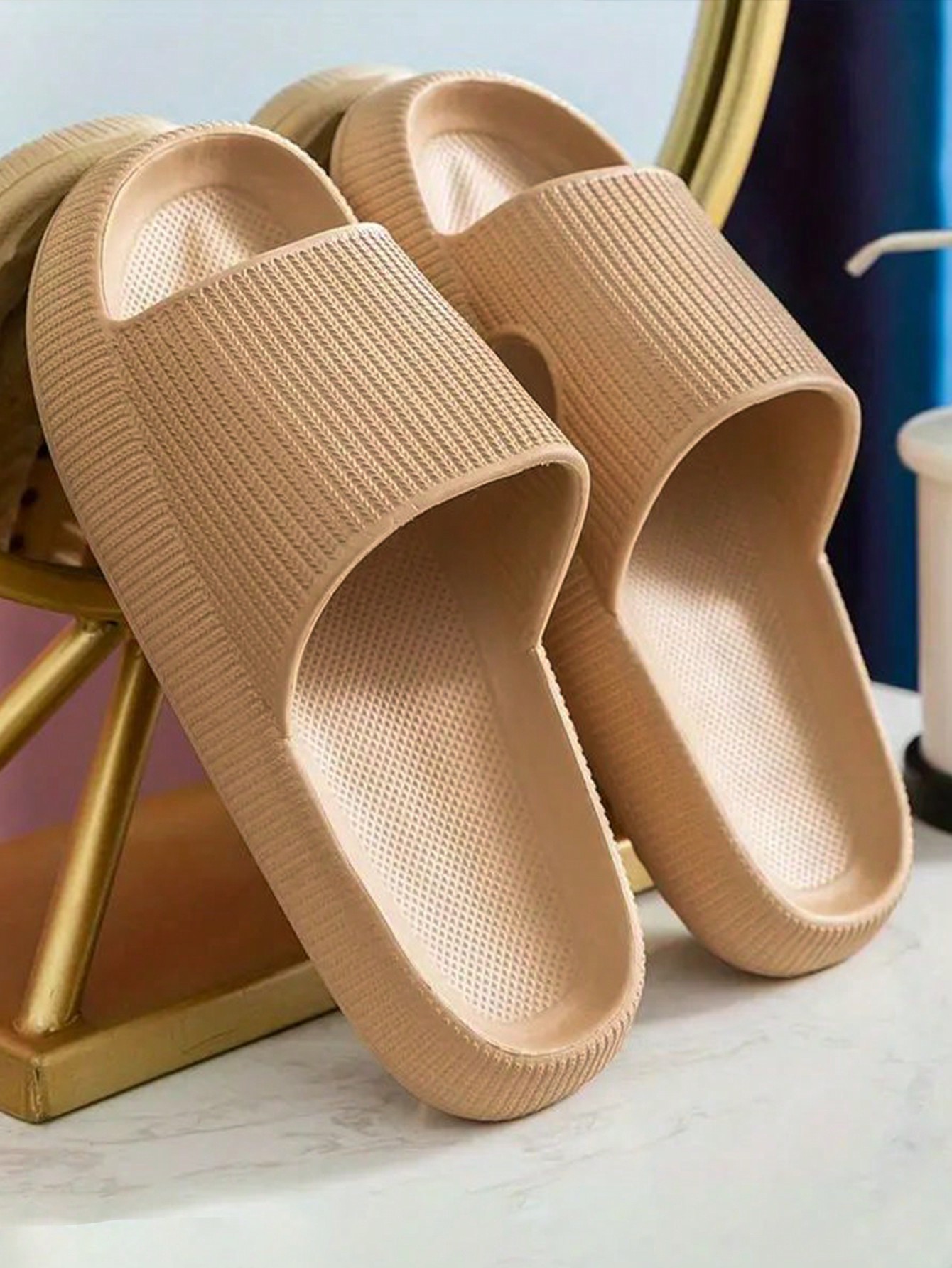 In Khaki Women Slides