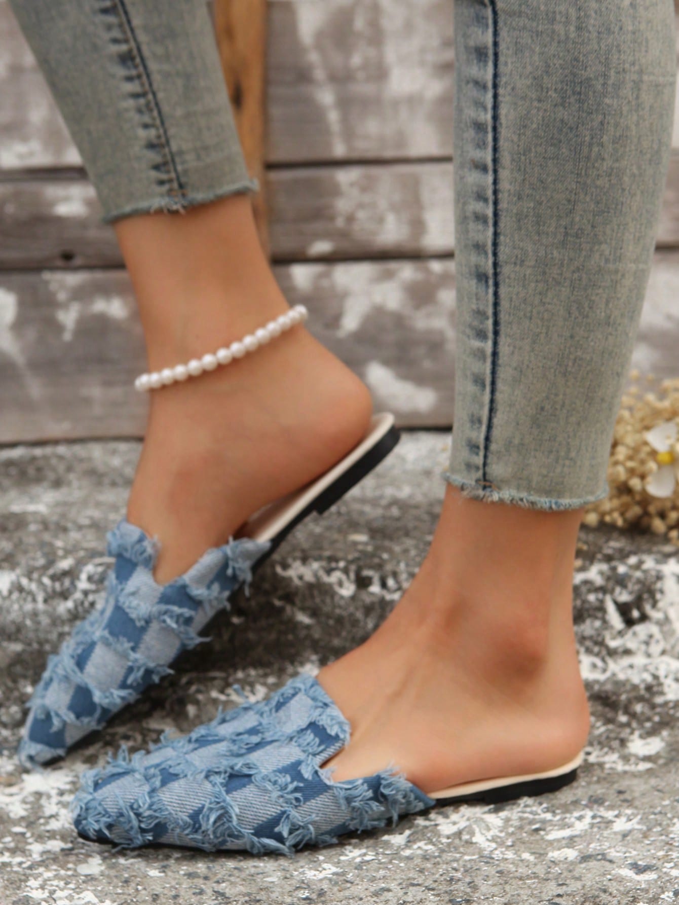 In Baby Blue Women Flats