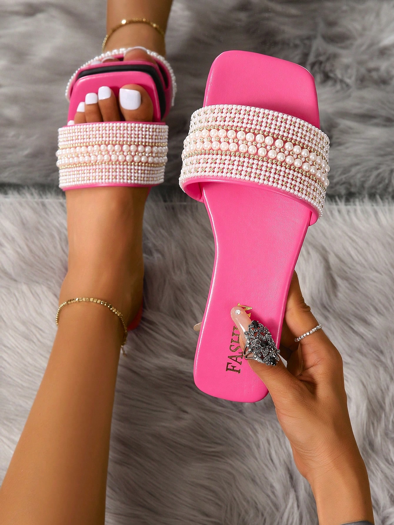 In Pink Women Flat Sandals