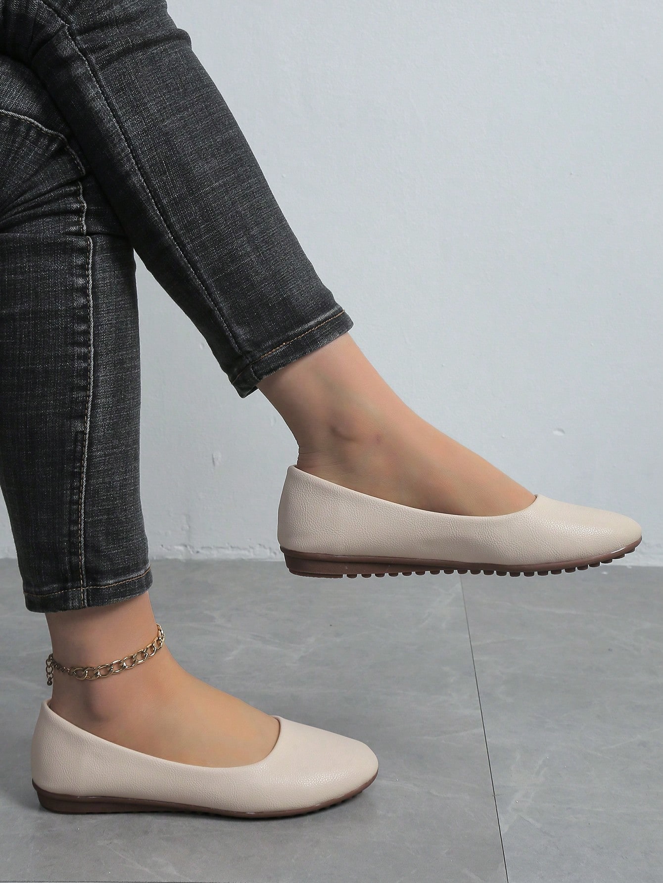 In Beige Women Flats