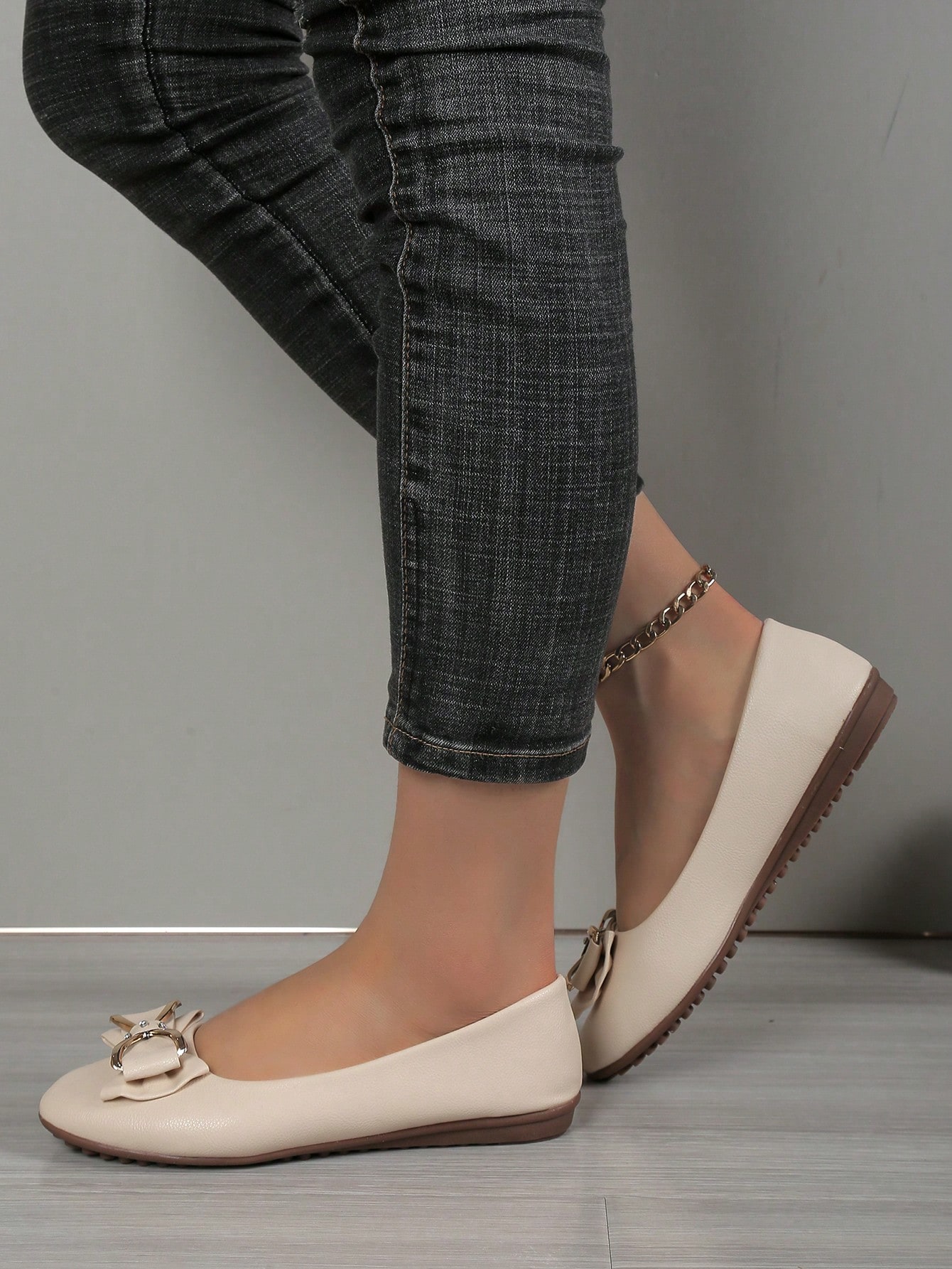 In Beige Women Flats