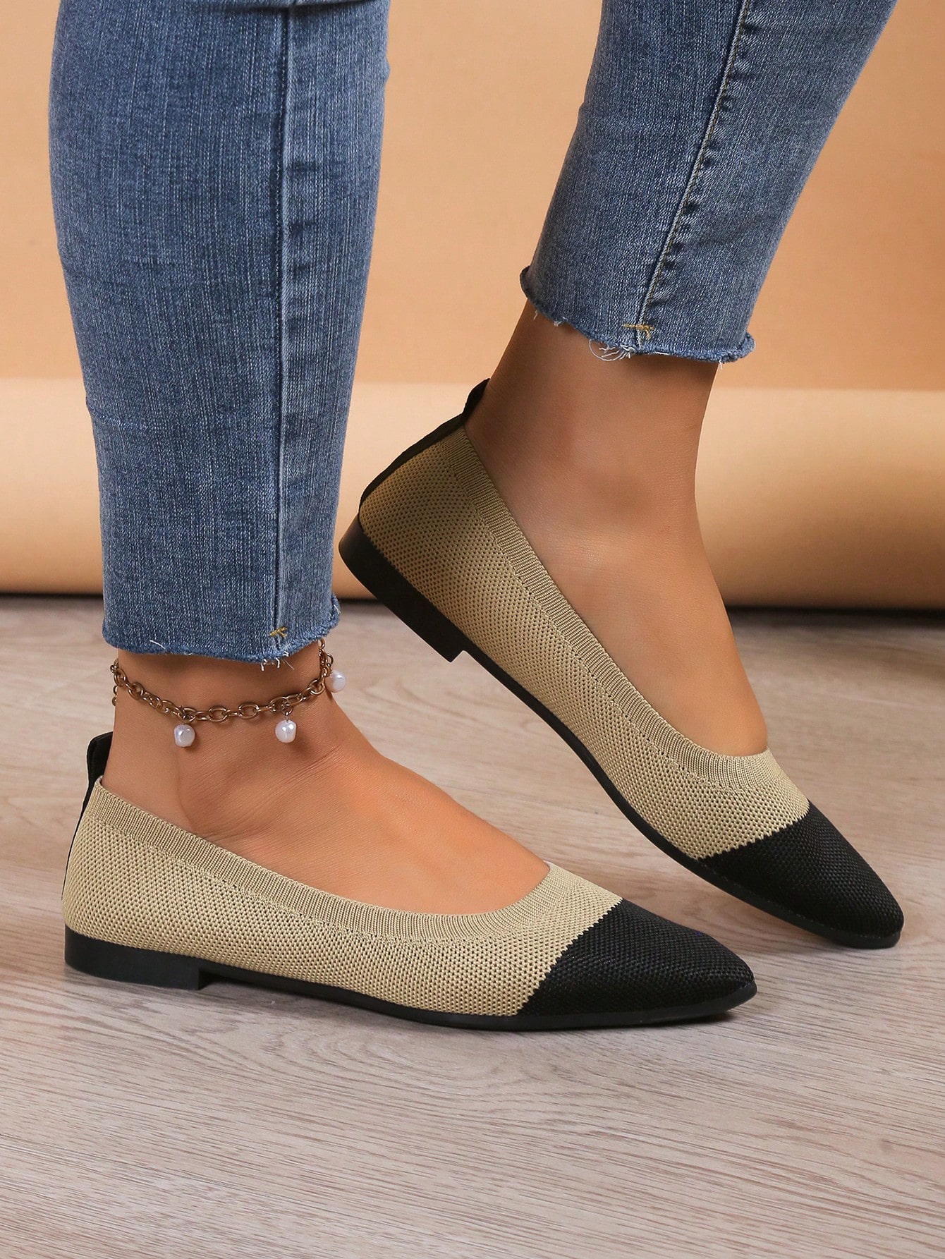 In Apricot Women Flats