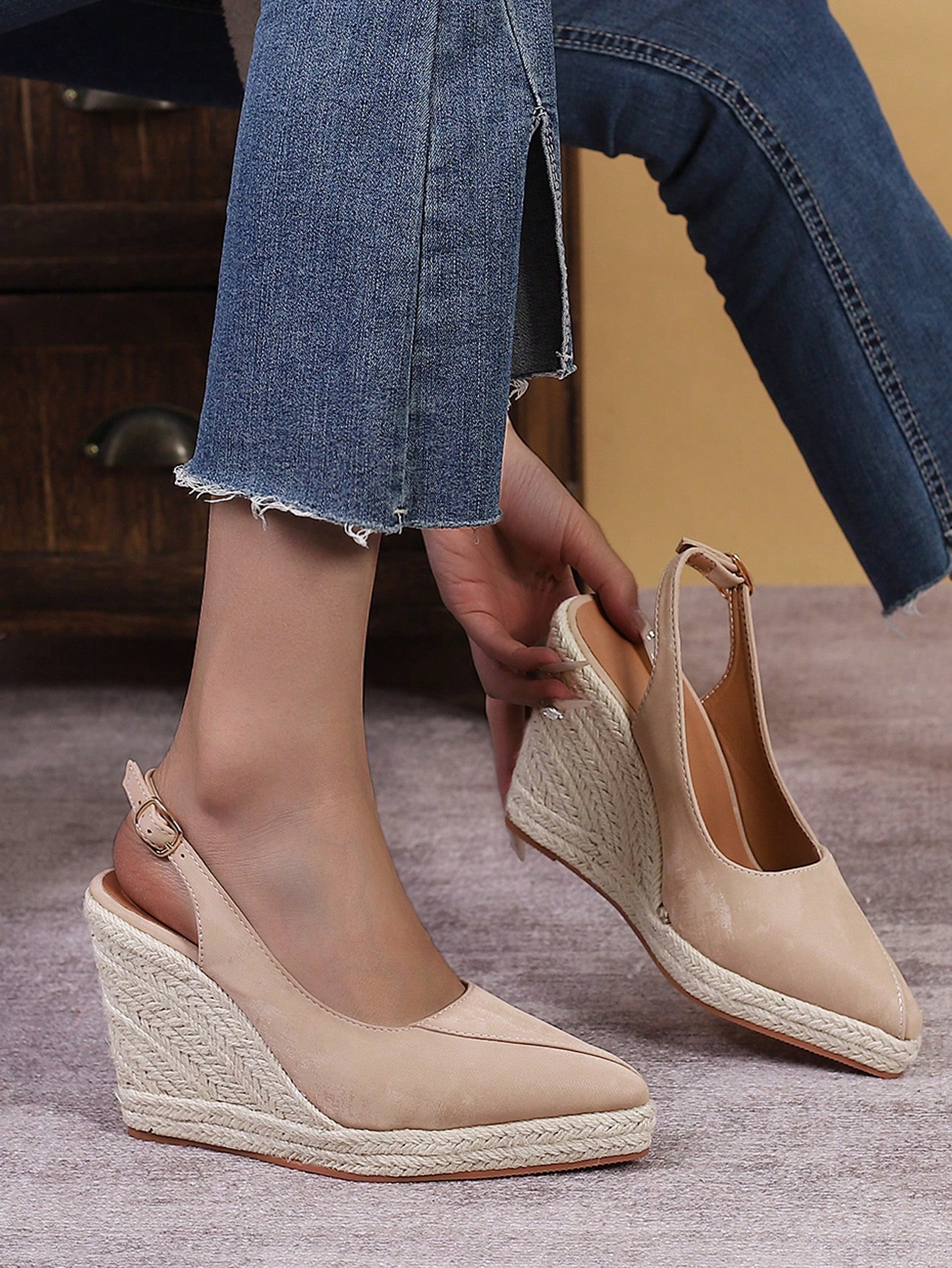 In Apricot Women Wedges & Flatform