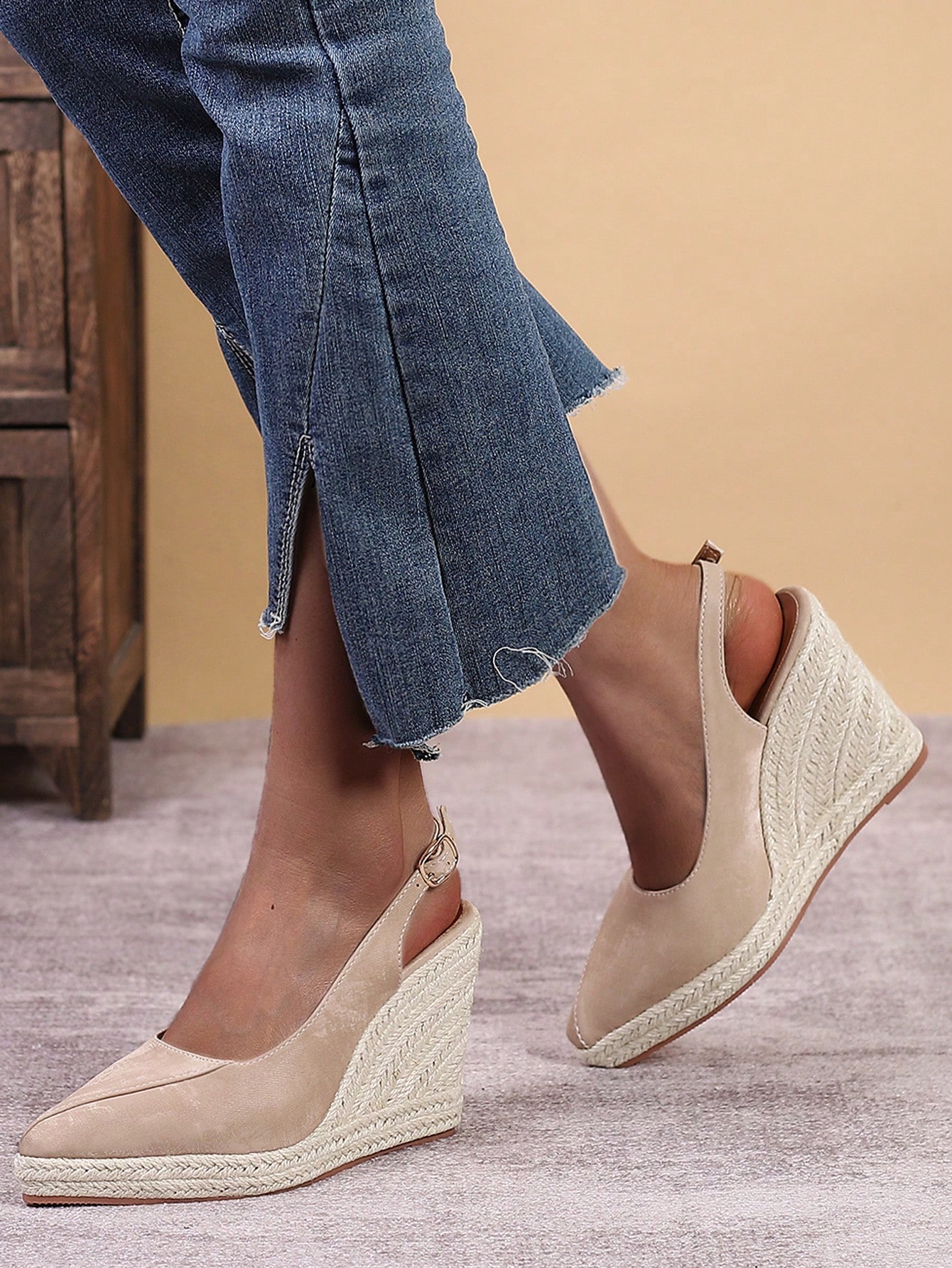 In Apricot Women Wedges & Flatform