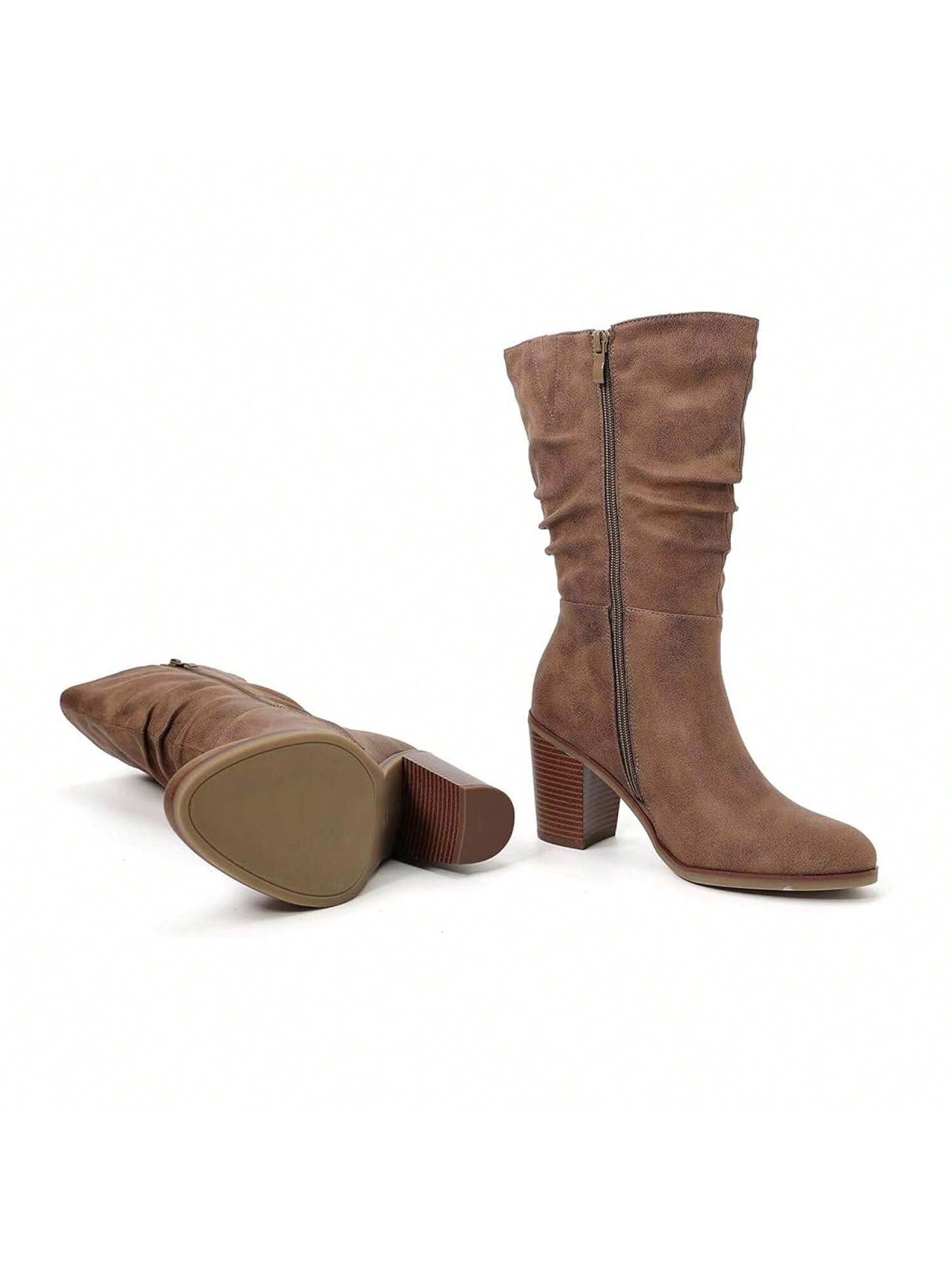 In Brown Women Mid-Calf Boots