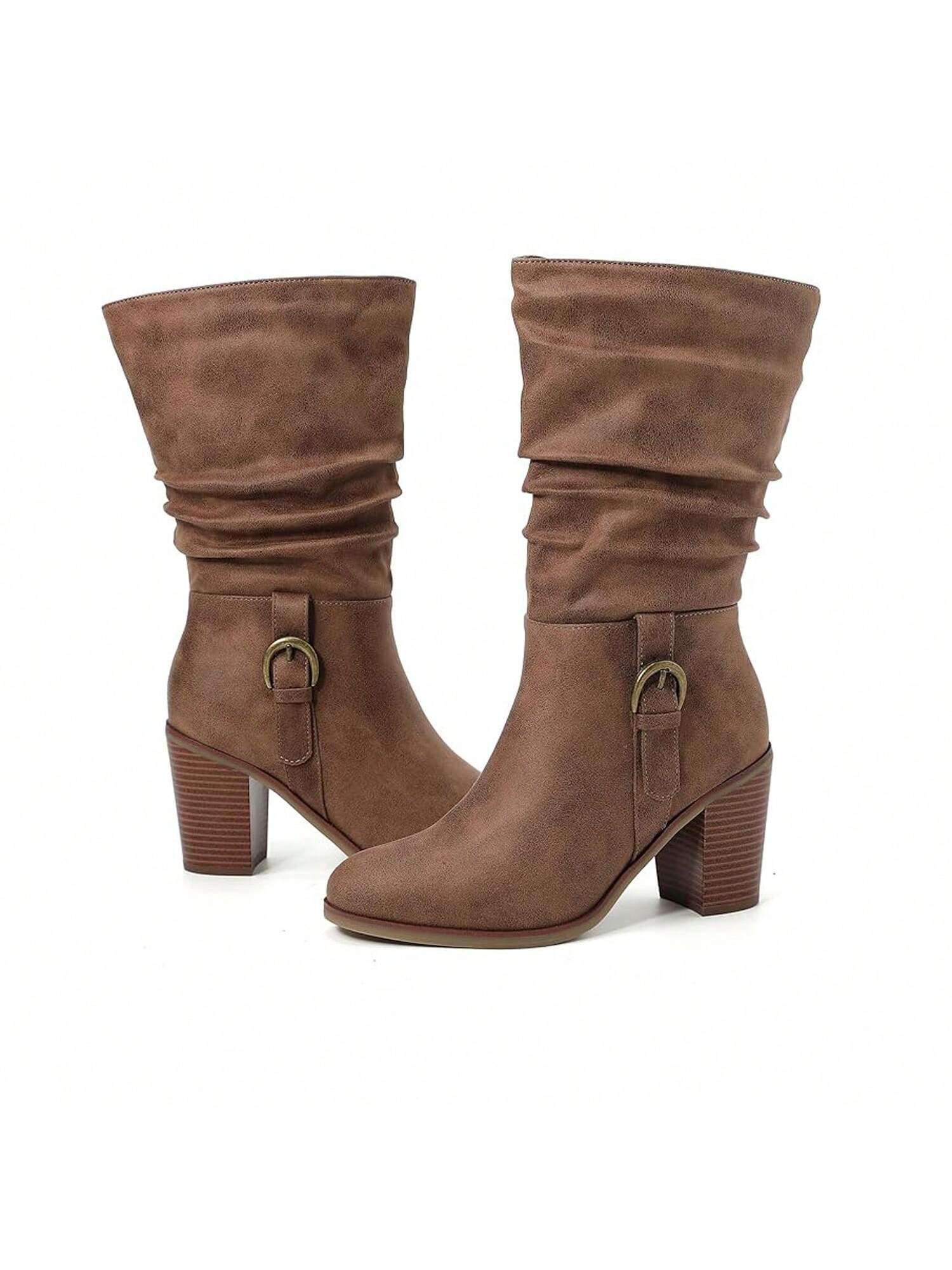 In Brown Women Mid-Calf Boots