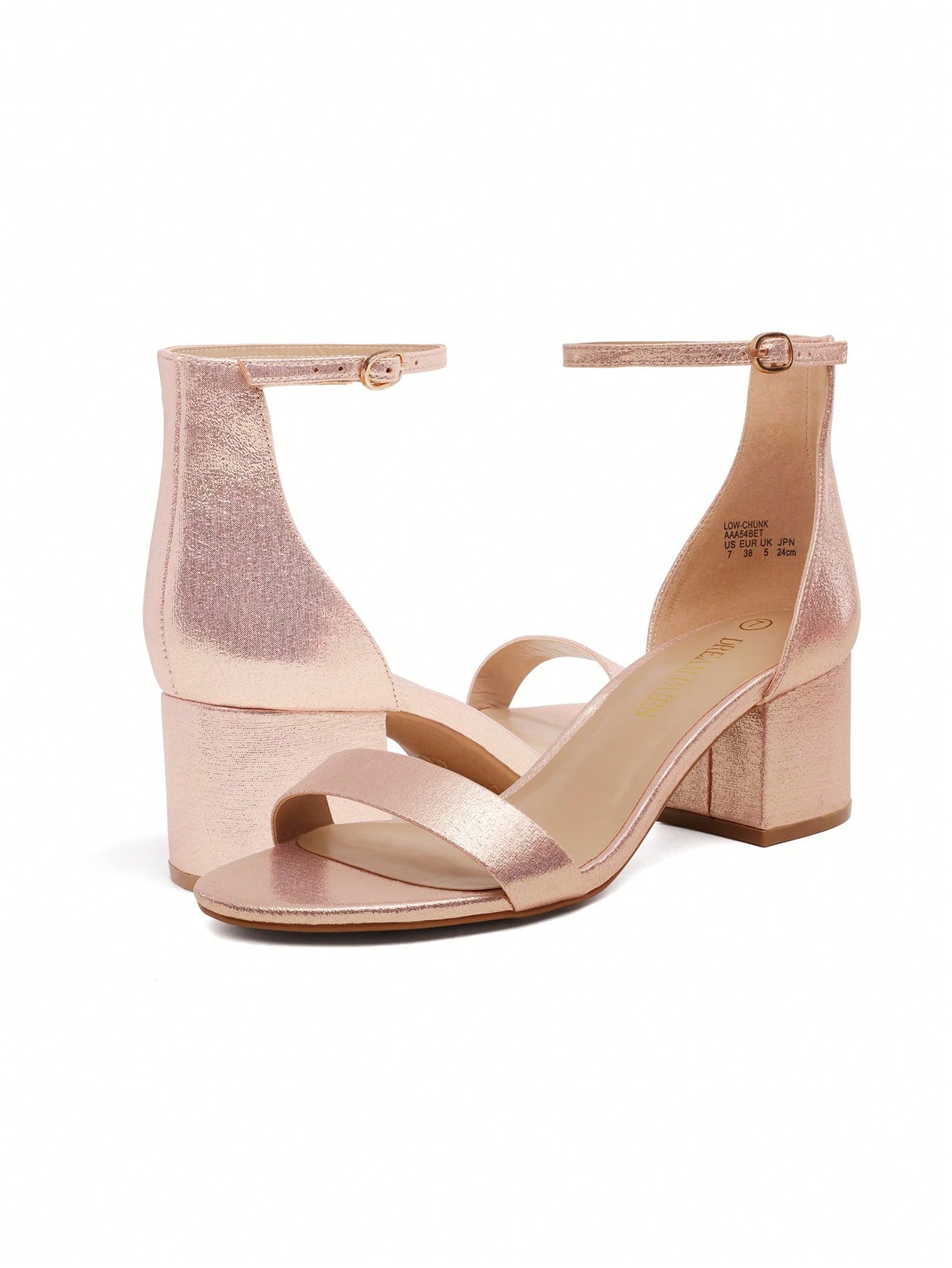 In Rose Gold Women Heeled Sandals