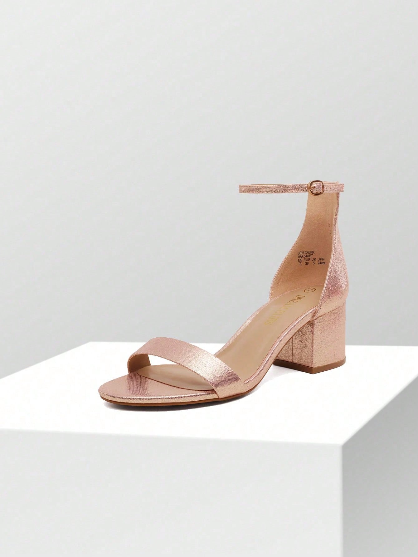 In Rose Gold Women Heeled Sandals