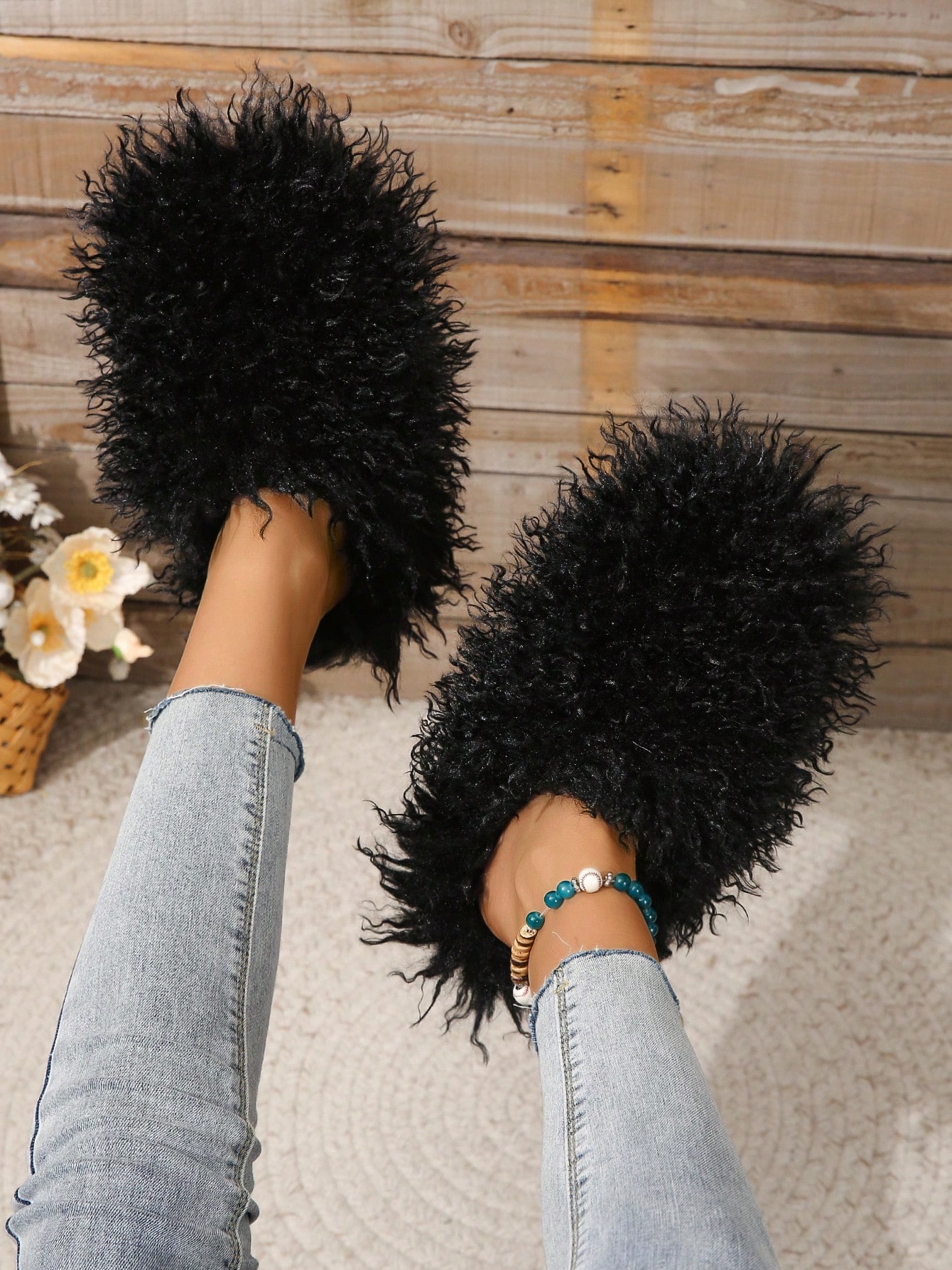 In Black Women Home Slippers