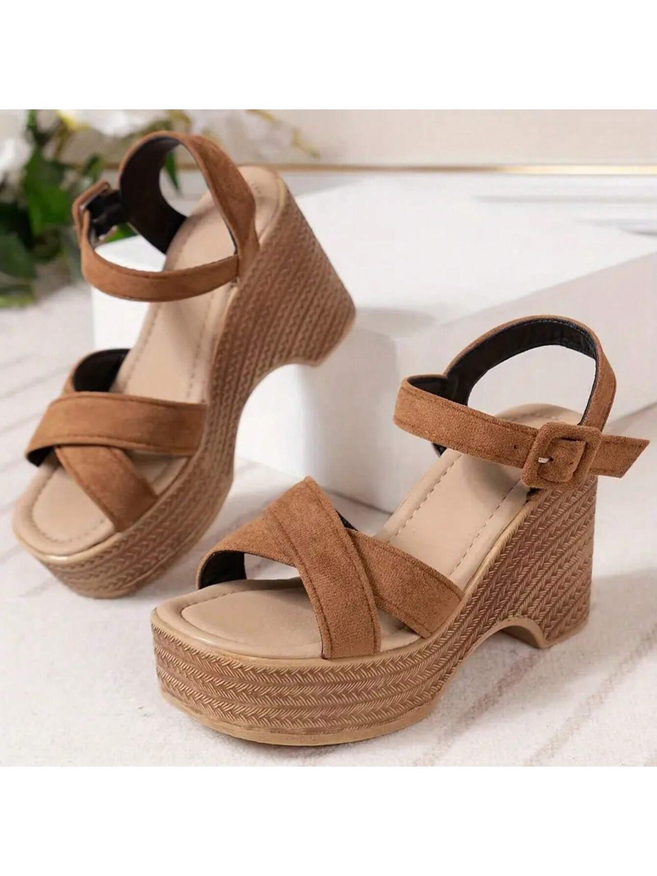 In Brown Women Wedges & Flatform