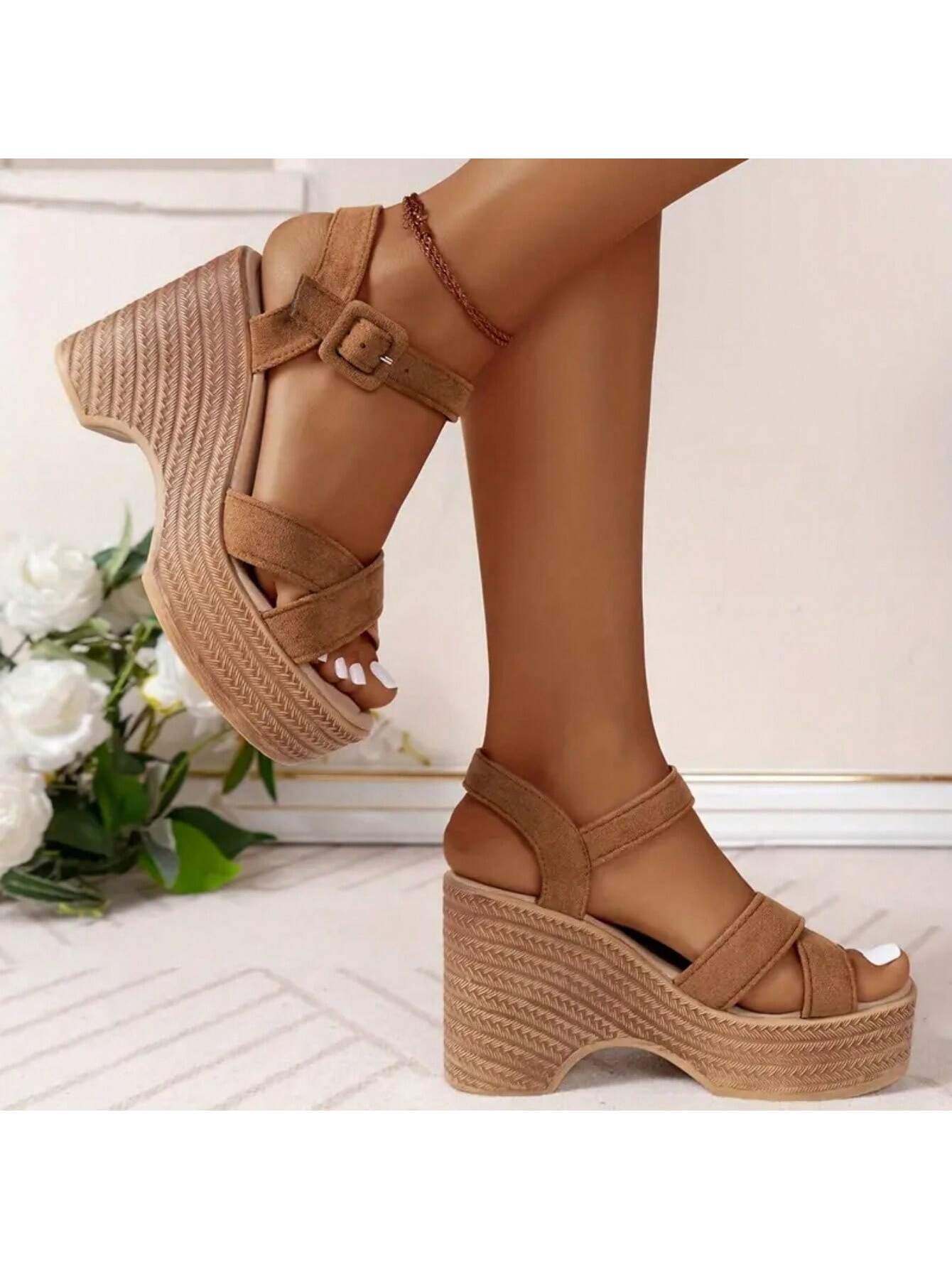 In Brown Women Wedges & Flatform