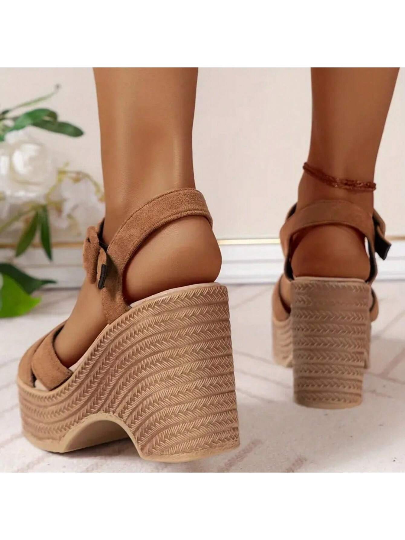 In Brown Women Wedges & Flatform