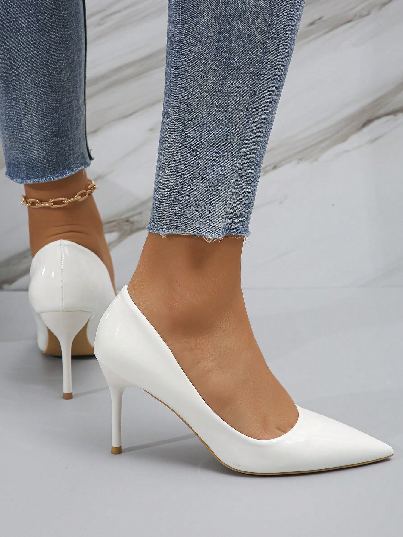 In White Women Pumps