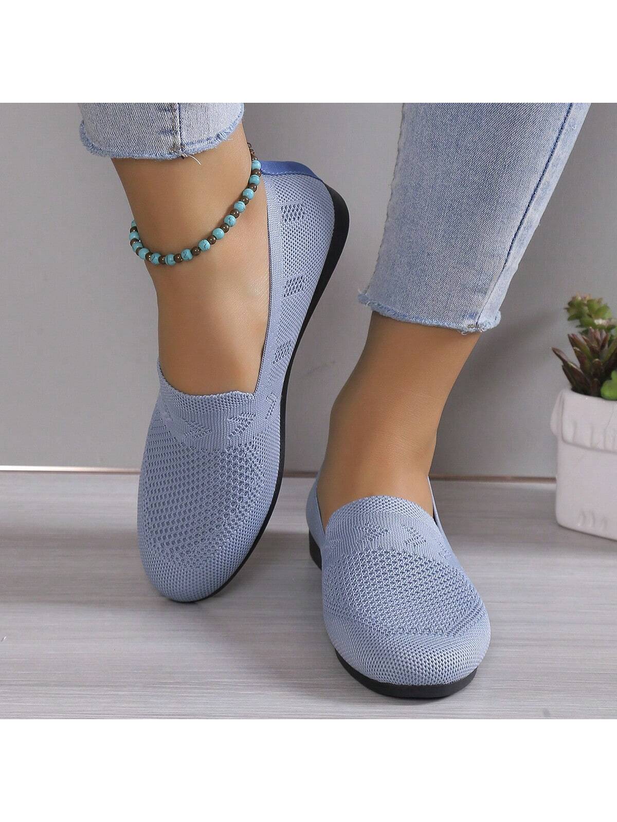 In Baby Blue Women Flats