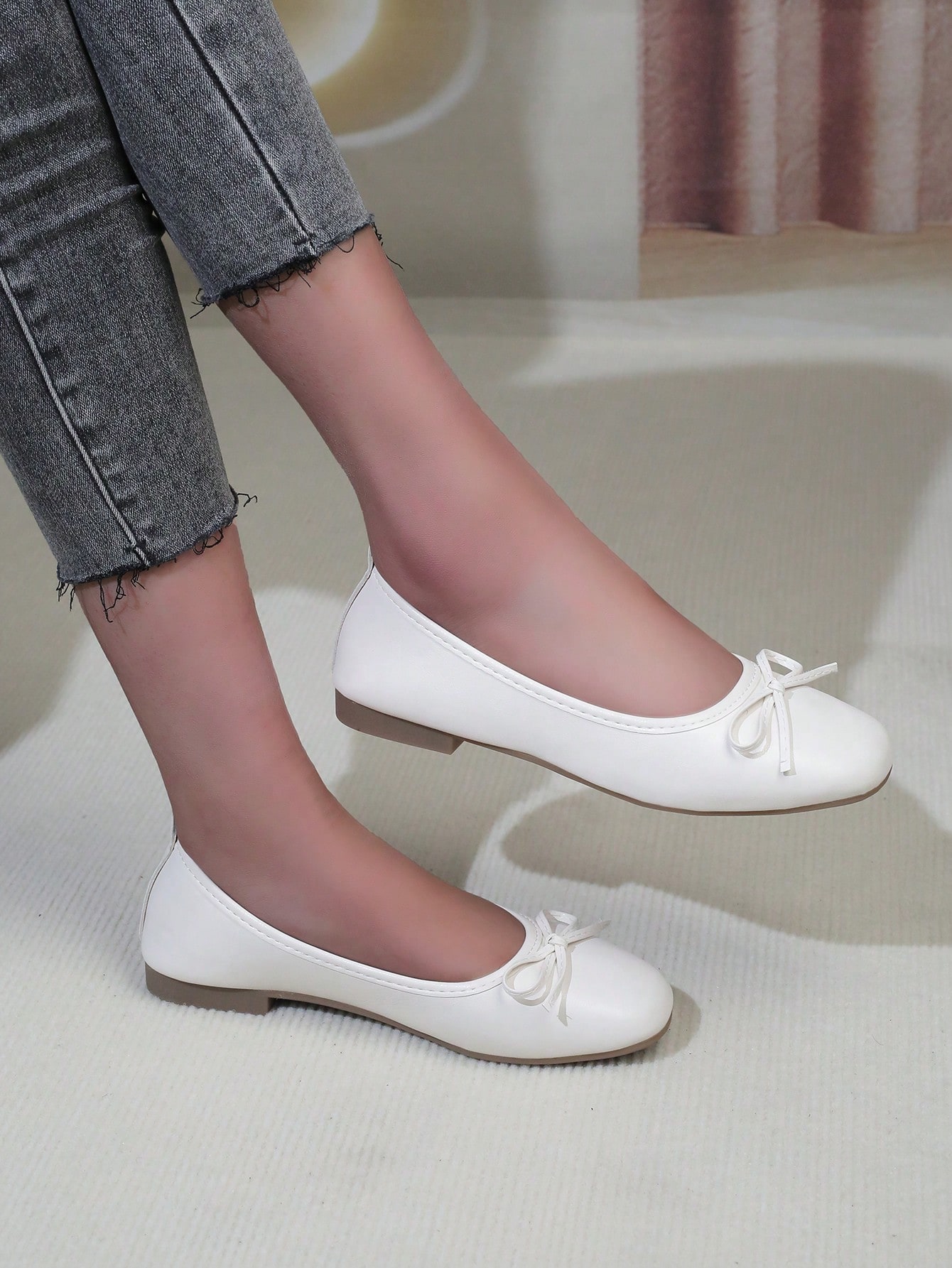 In Beige Women Flats