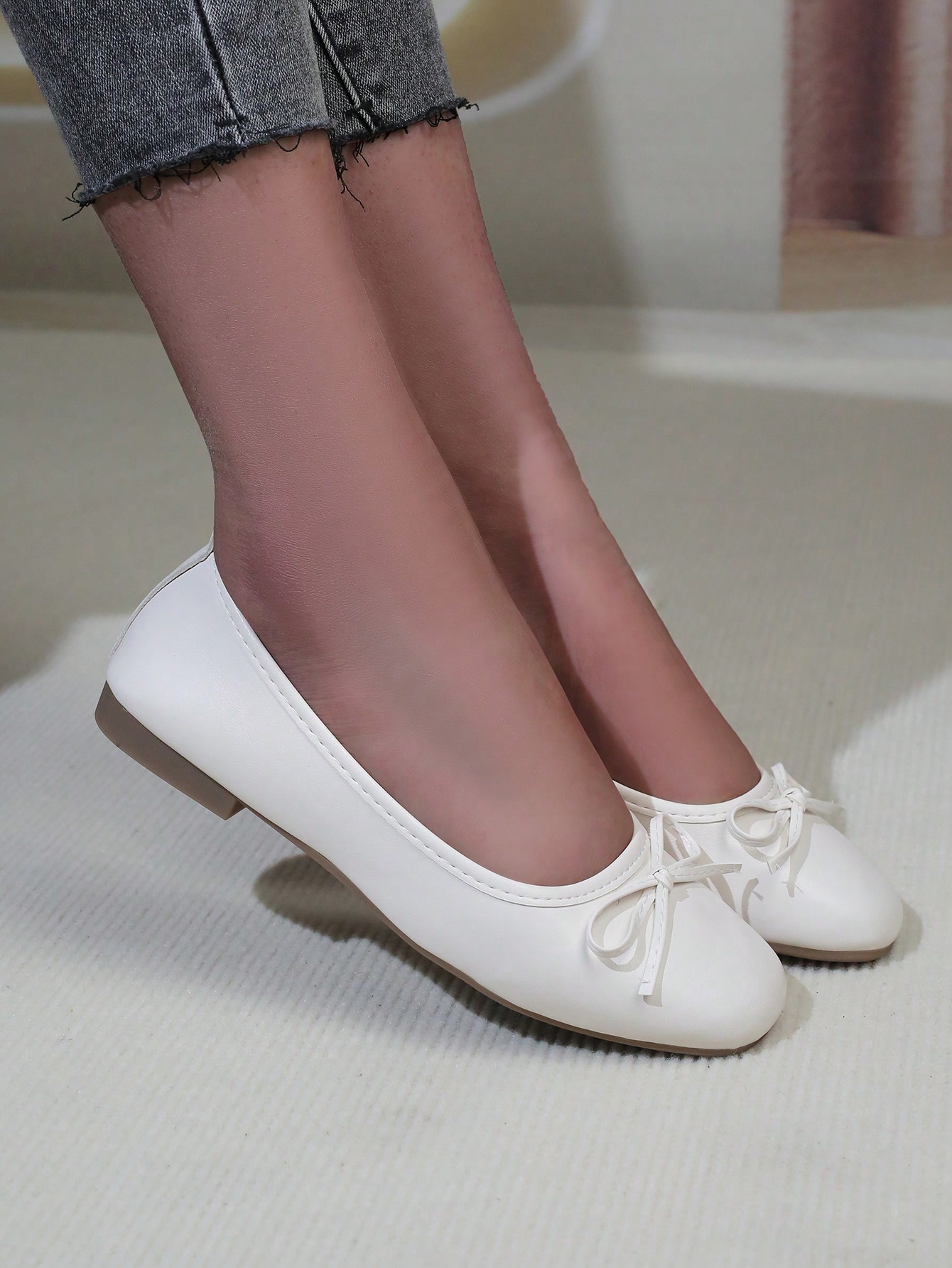 In Beige Women Flats