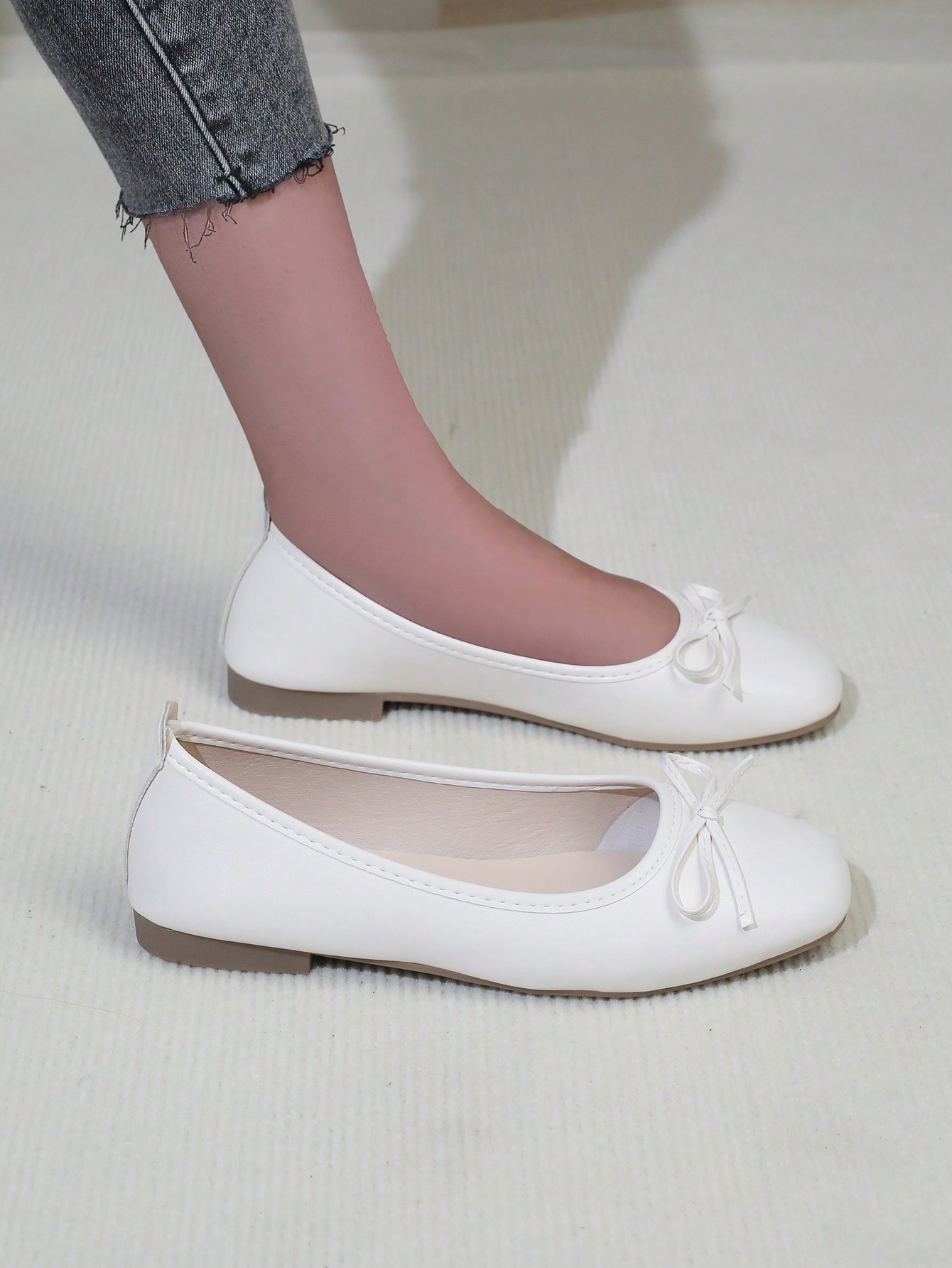 In Beige Women Flats