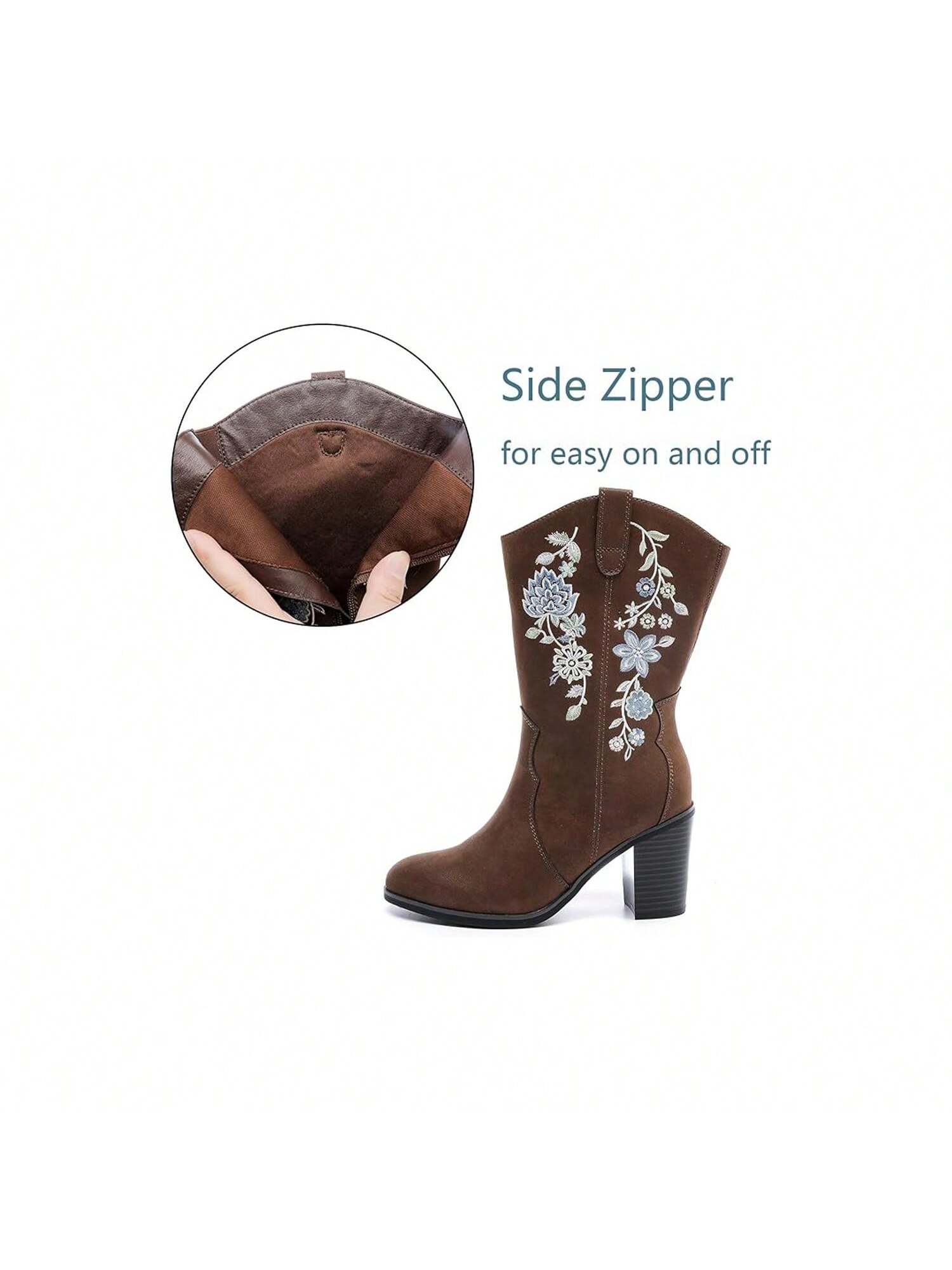 In Brown Women Mid-Calf Boots