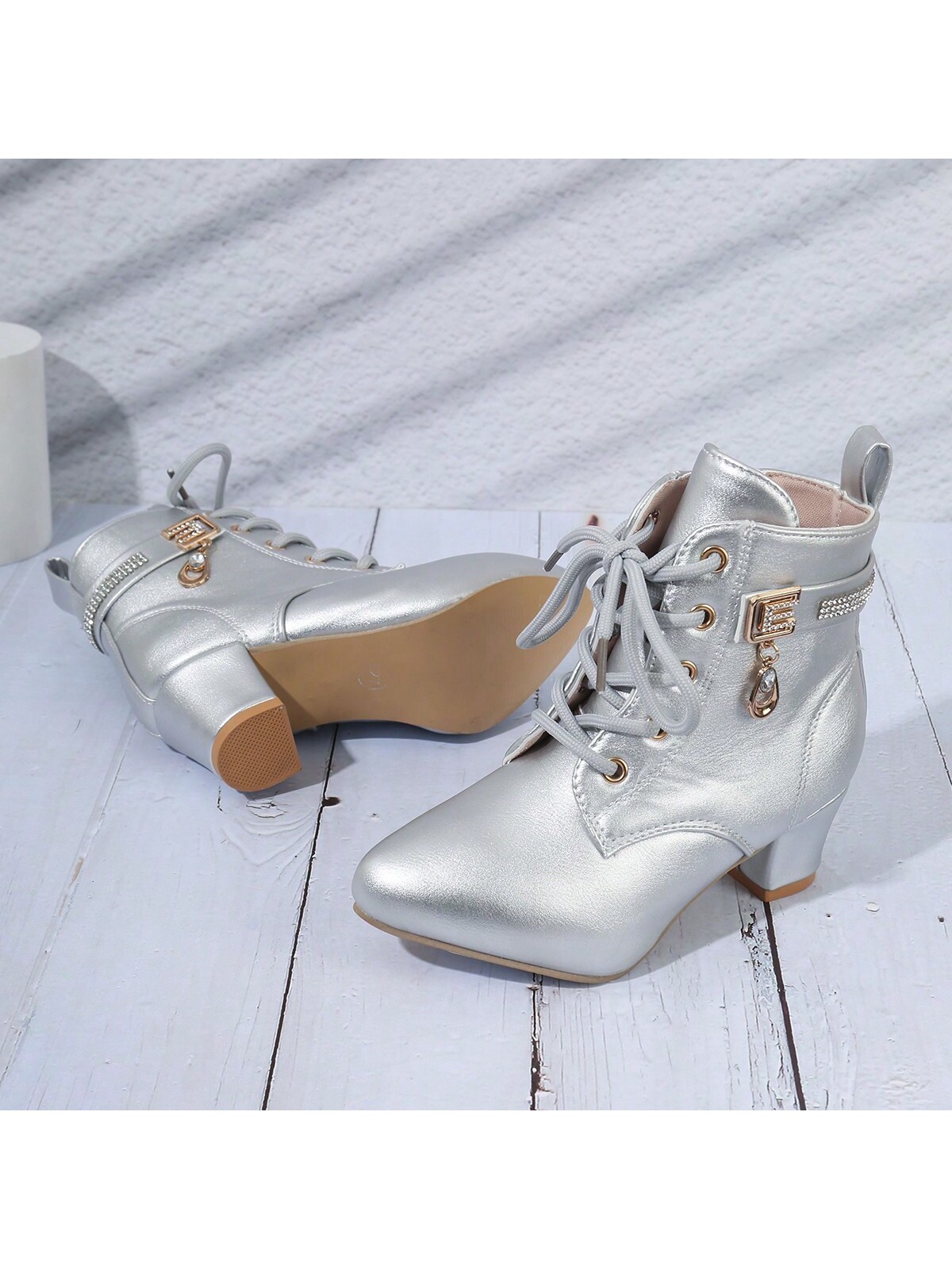 In Silver Women Ankle Boots & Booties