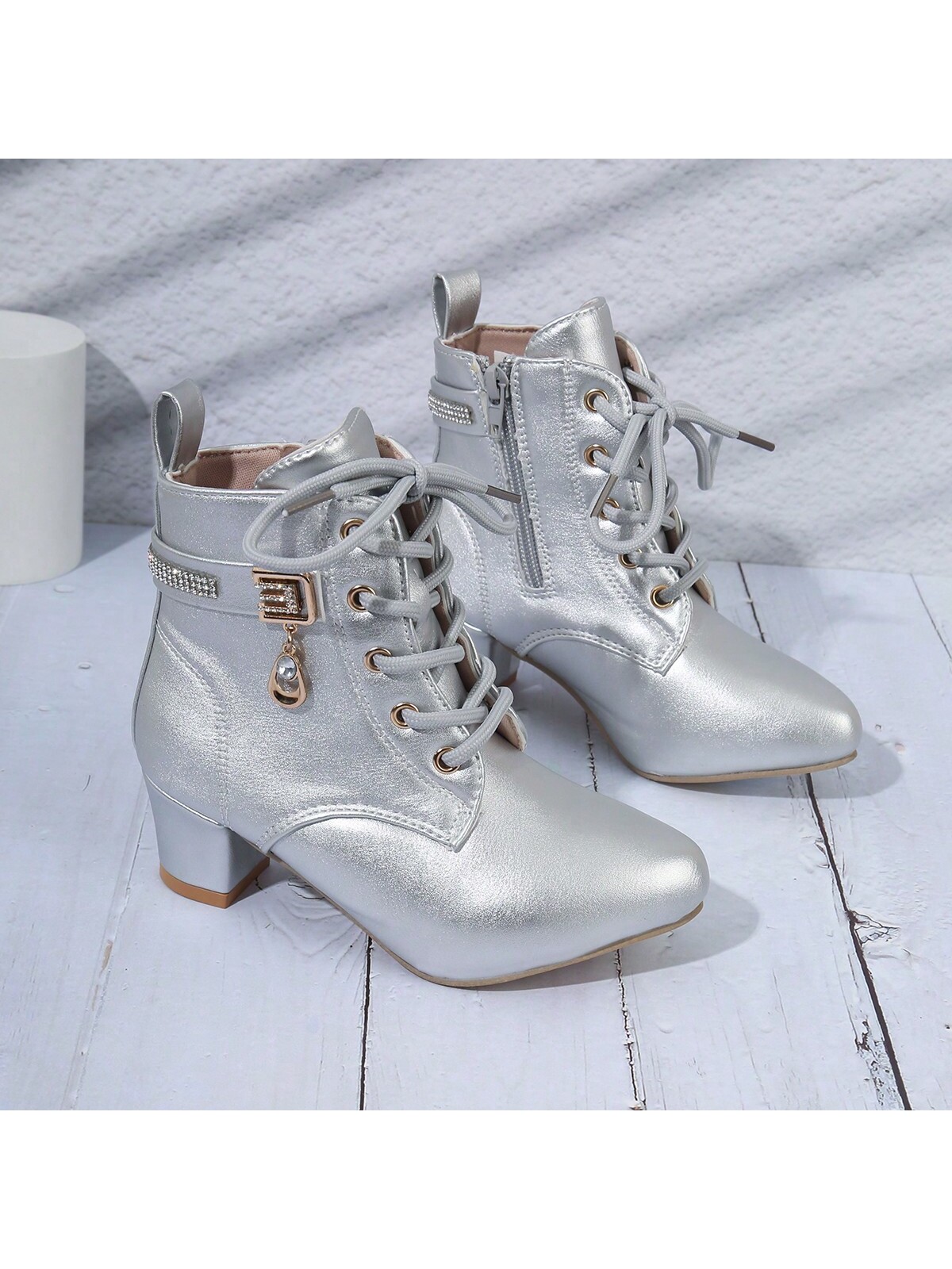 In Silver Women Ankle Boots & Booties