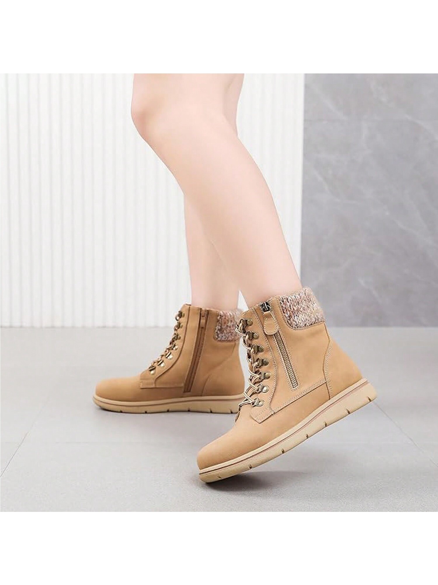 In Coffee Brown Women Fashion Boots