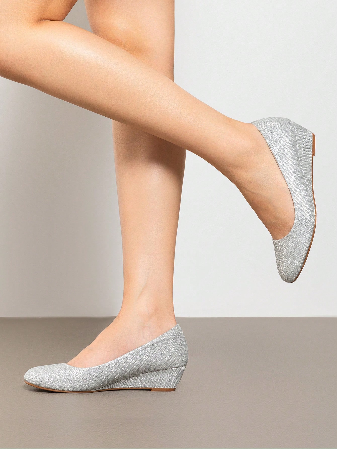 In Silver Women Wedges & Flatform