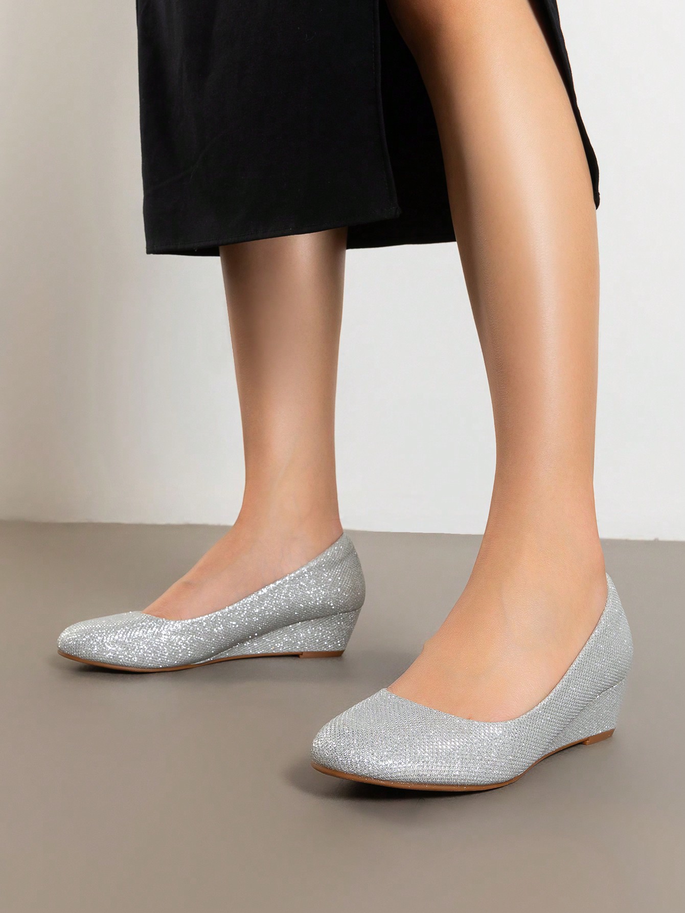 In Silver Women Wedges & Flatform