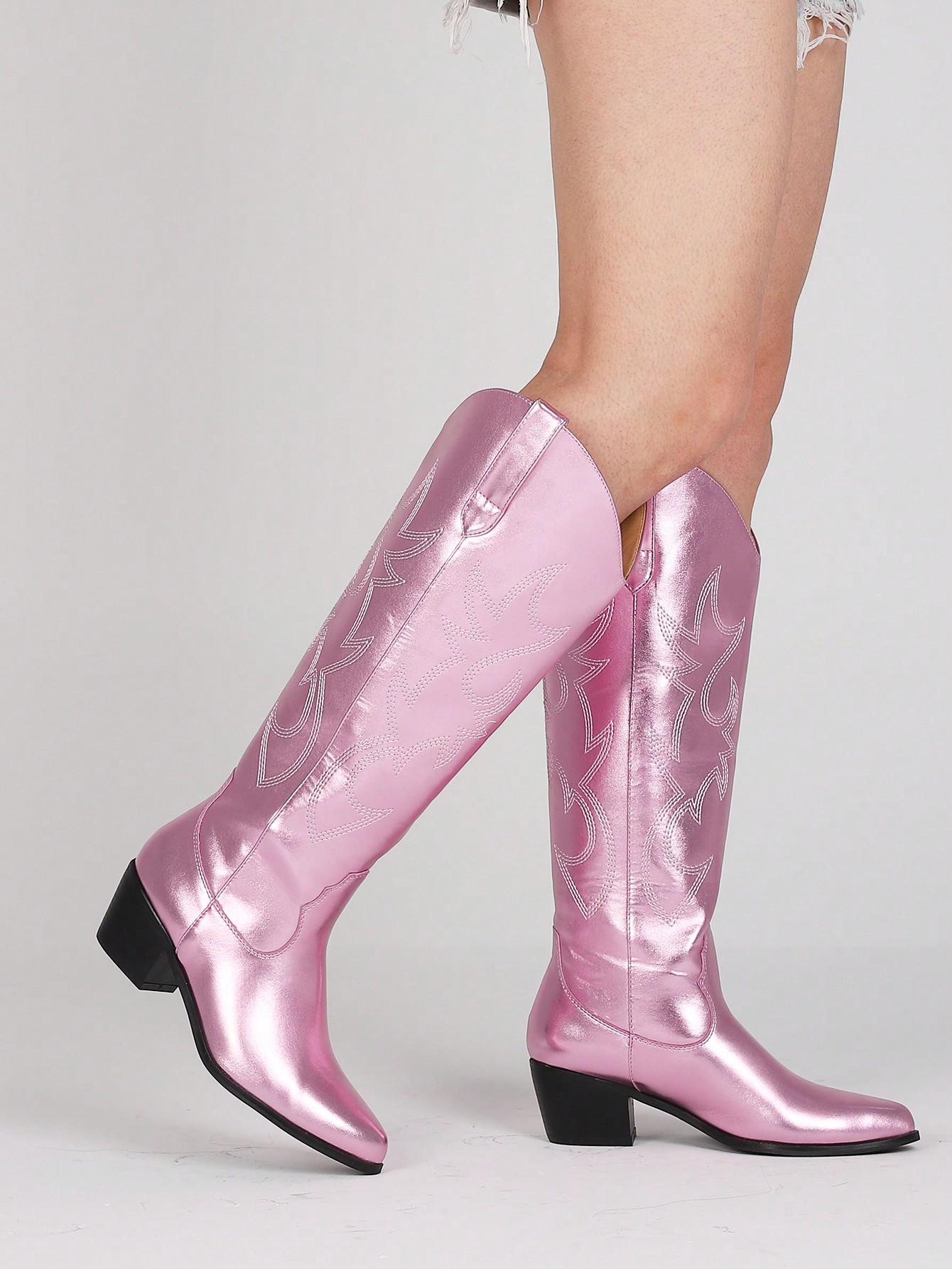 In Pink Women Knee-High Boots