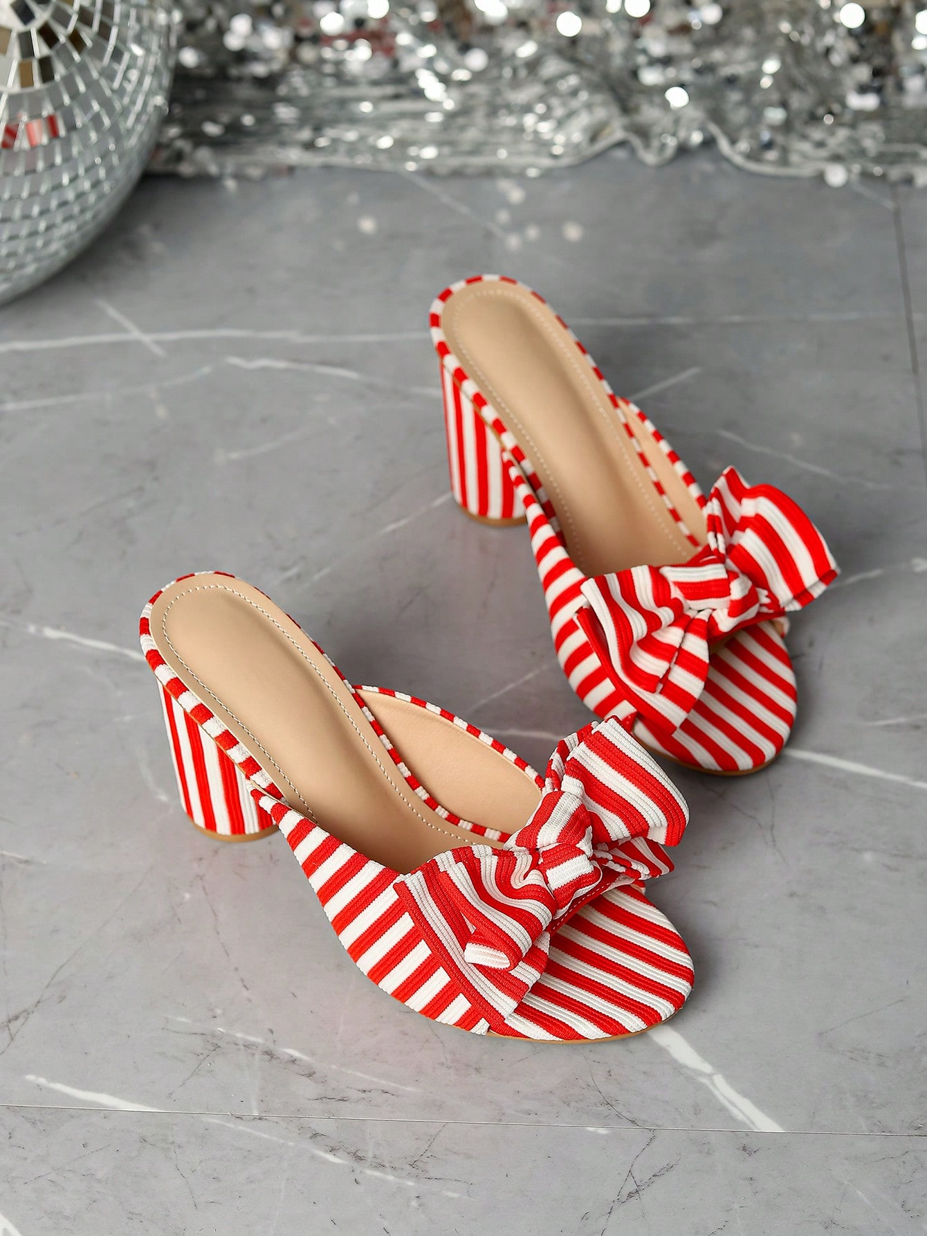 In Red and White Women Shoes