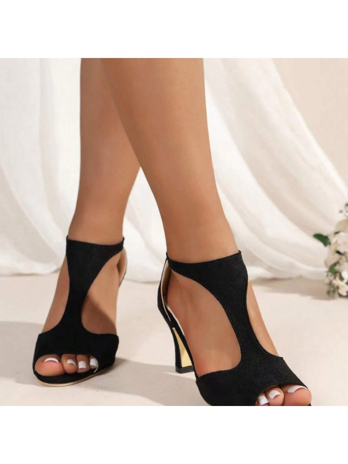 Mid Heel Women Heeled Sandals