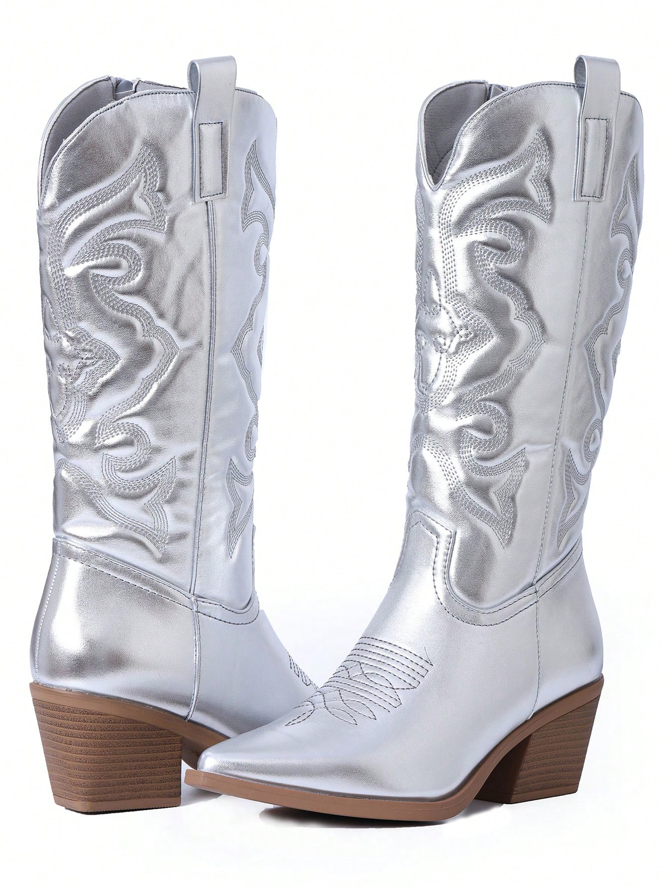 In Silver Women Fashion Boots