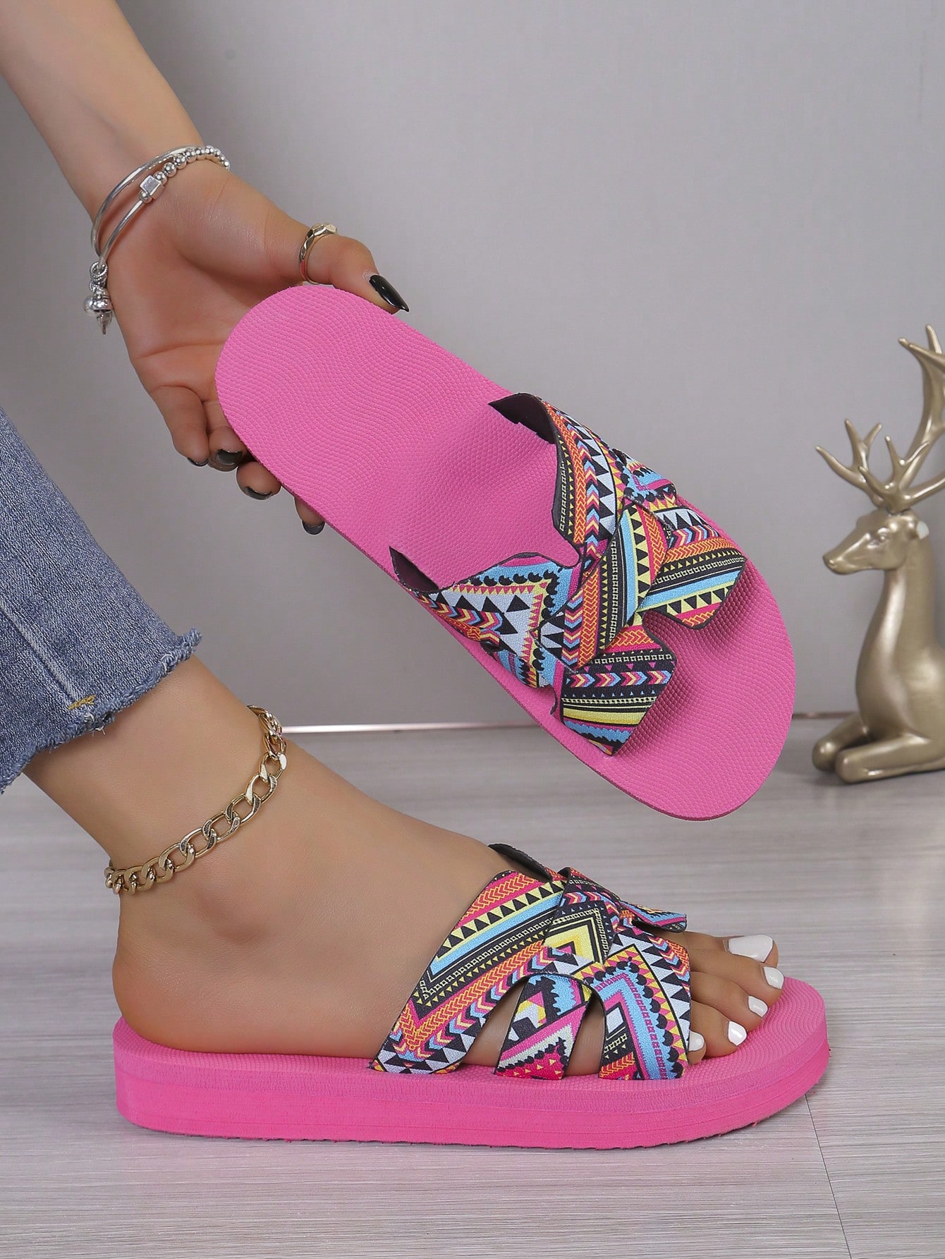 In Pink Women Flat Sandals