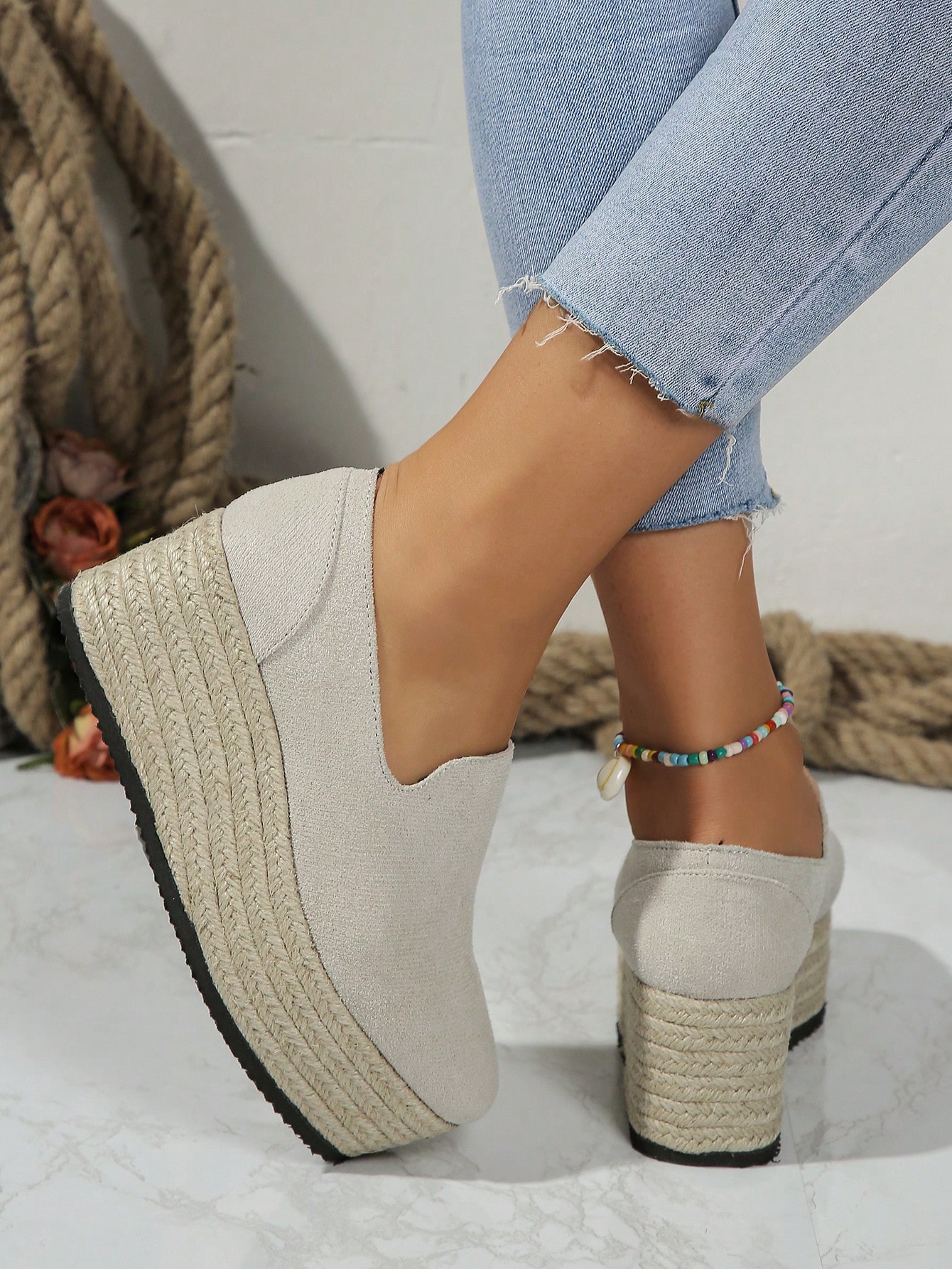 In Beige Women Wedges & Flatform